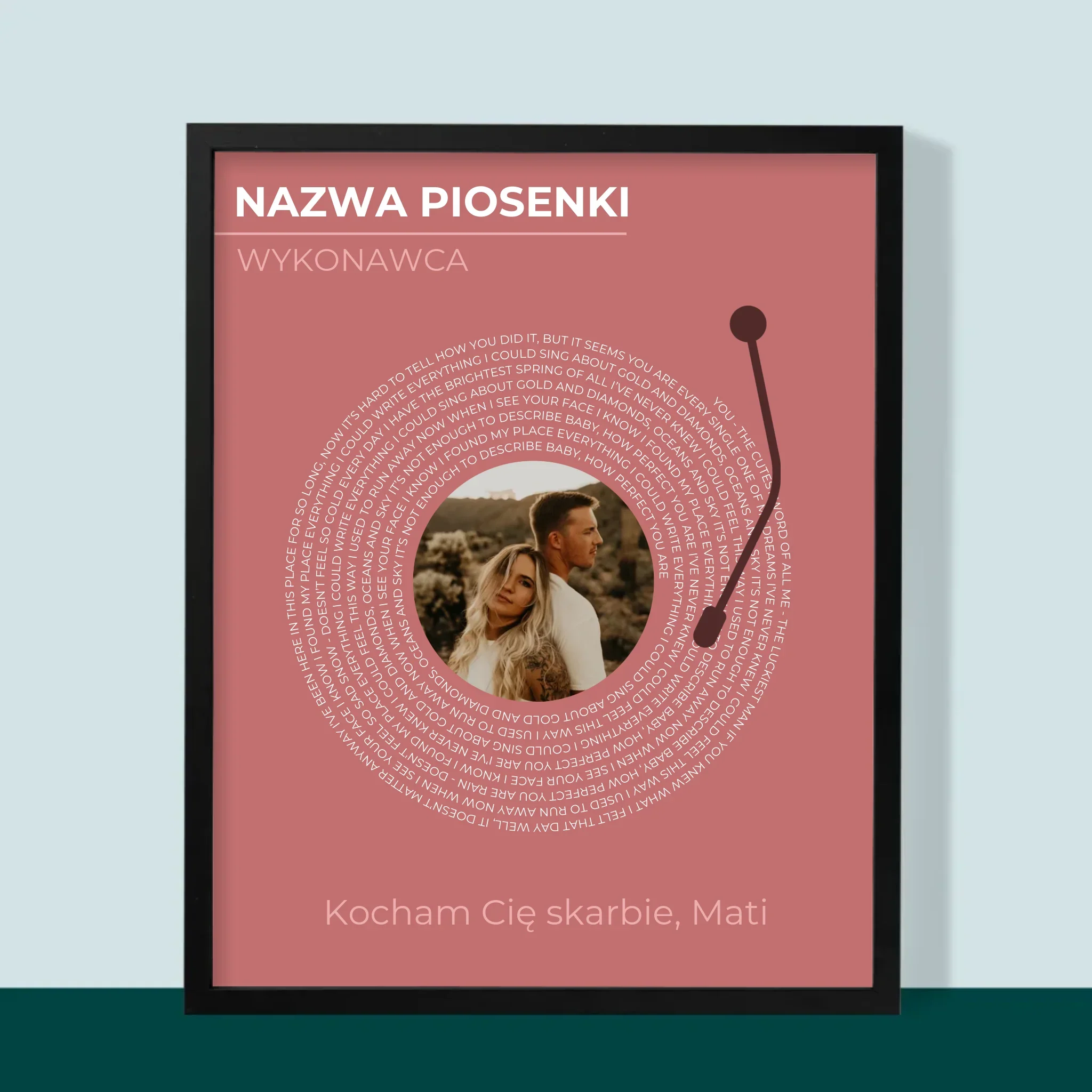Zdjęcie i Podpis: Nasza Piosenka Płyta Winylowa - Wydruk Obramowany - Image 9