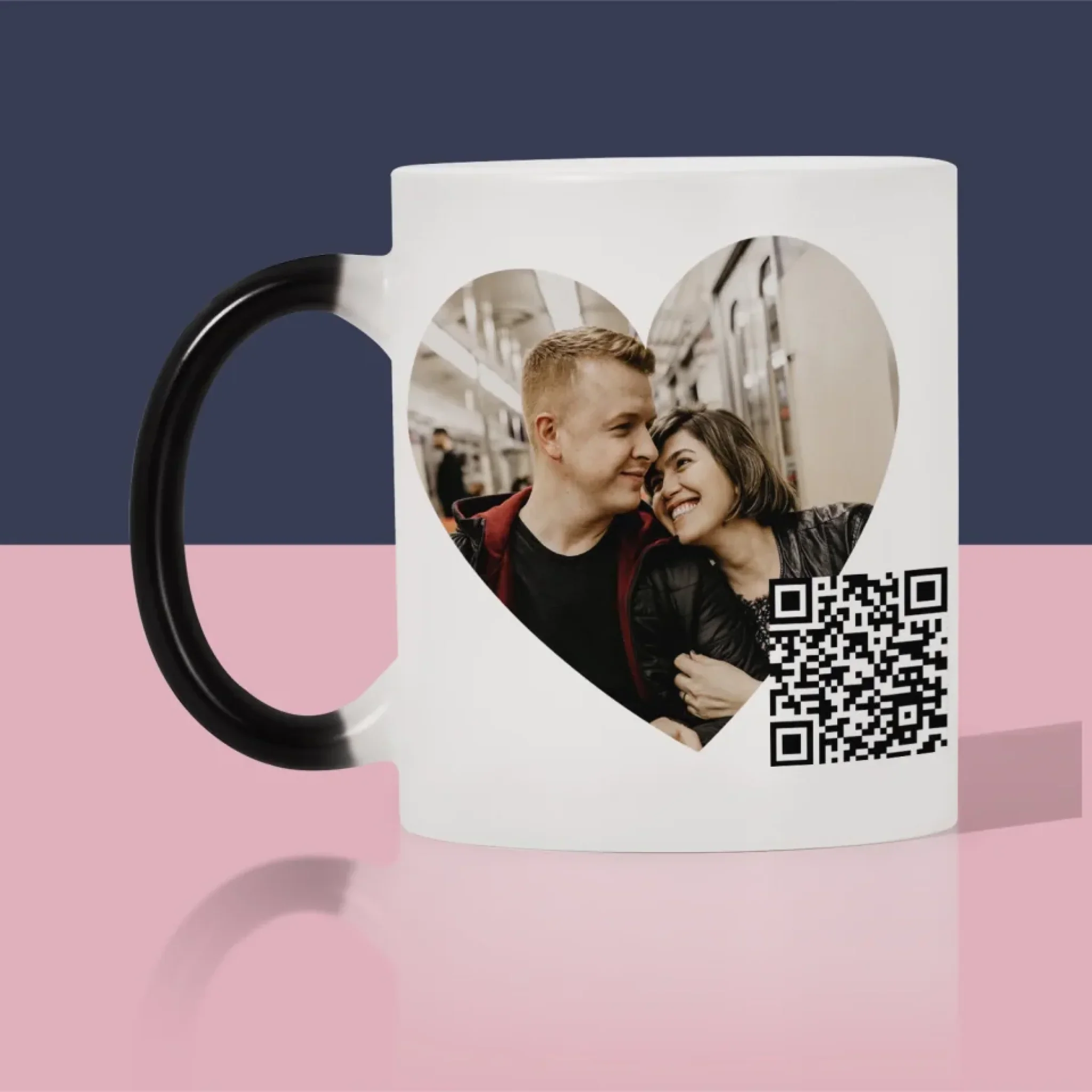 Zdjęcie i Podpis: Nasza Piosenka Serce Kod Qr - Kubek z Nadrukiem - Image 8