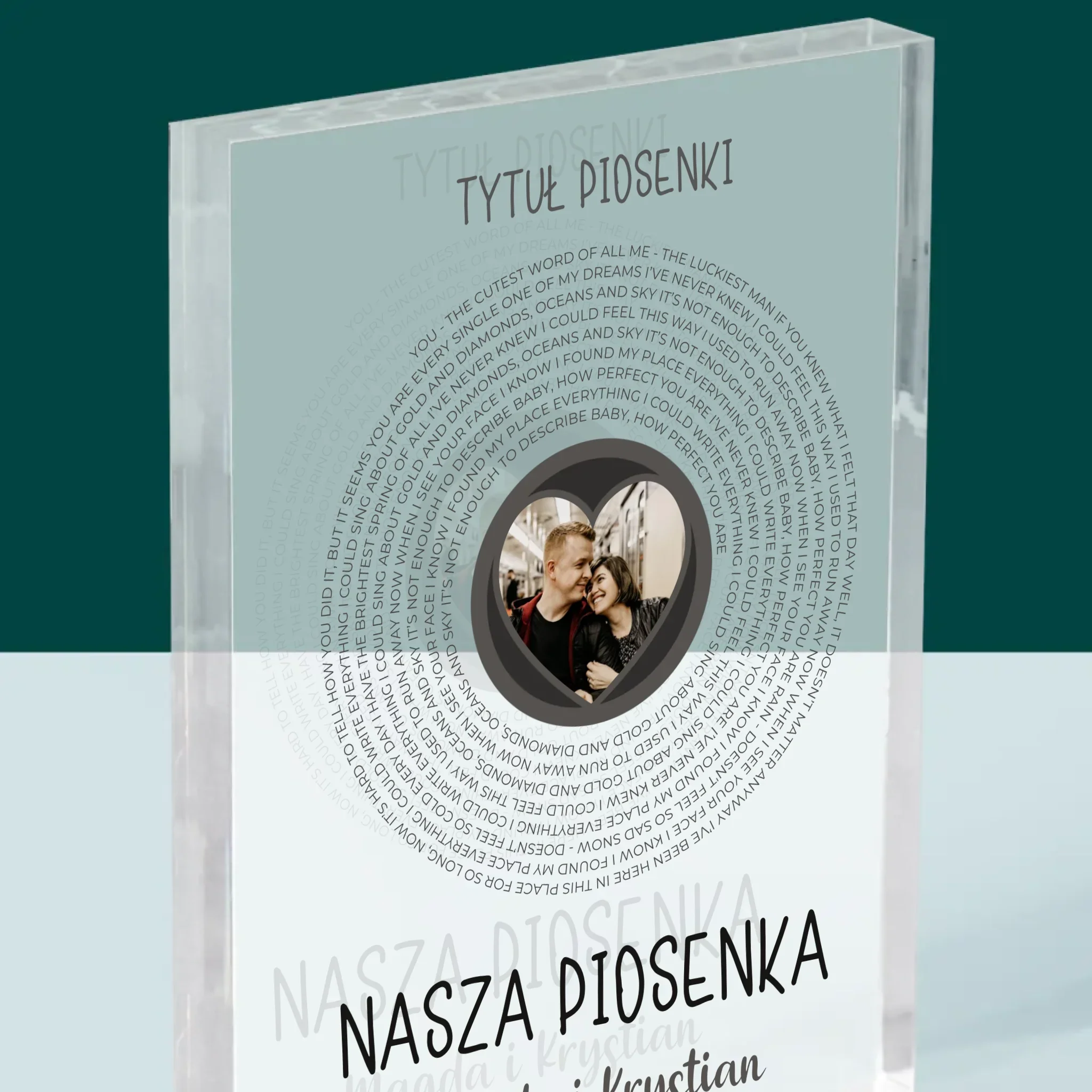 Zdjęcie i Podpis: Nasza Piosenka z Tekstem - Blok Akrylowy - Image 2