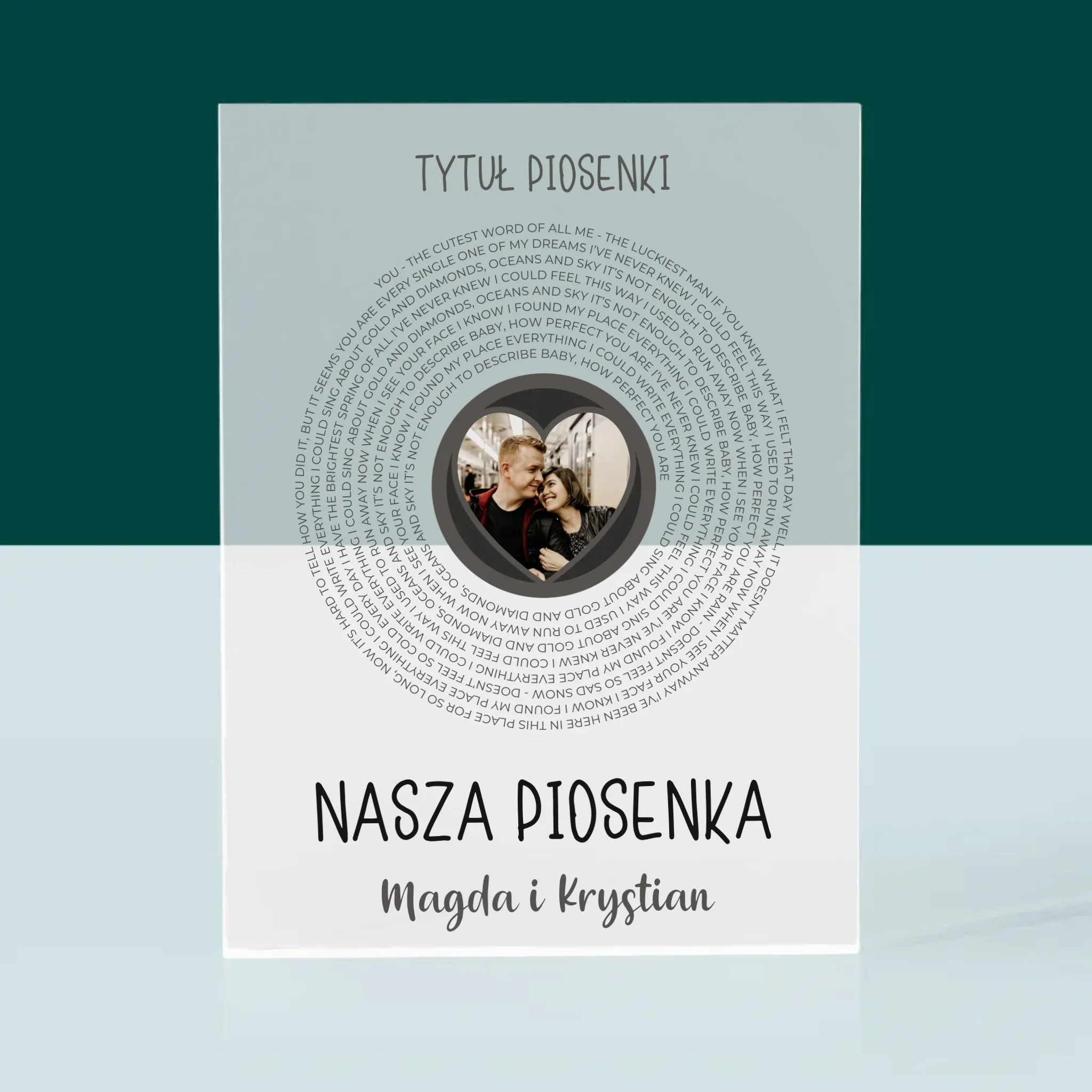 Zdjęcie i Podpis: Nasza Piosenka z Tekstem - Blok Akrylowy - Image 3