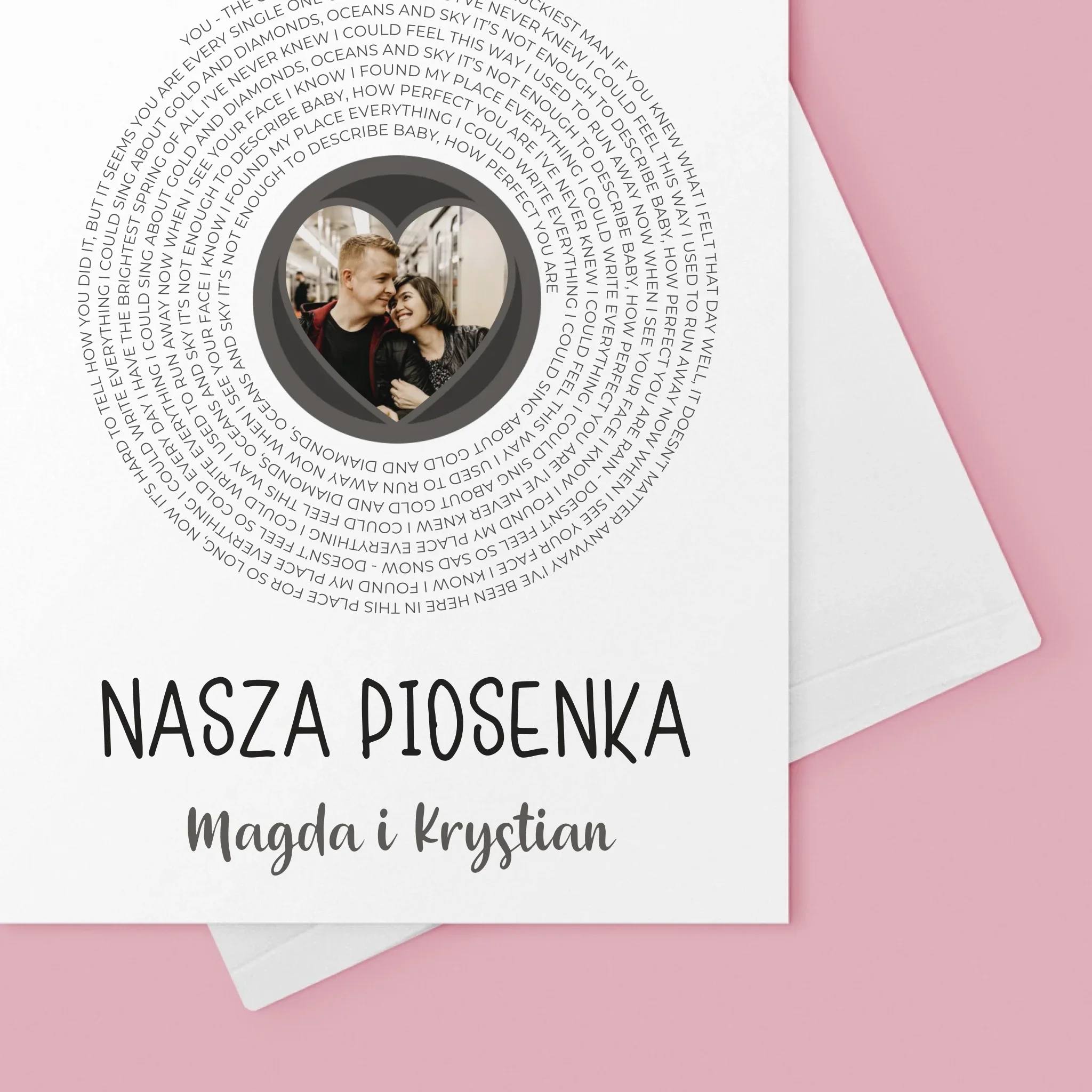 Zdjęcie i Podpis: Nasza Piosenka z Tekstem - Kartka z Życzeniami - Image 4