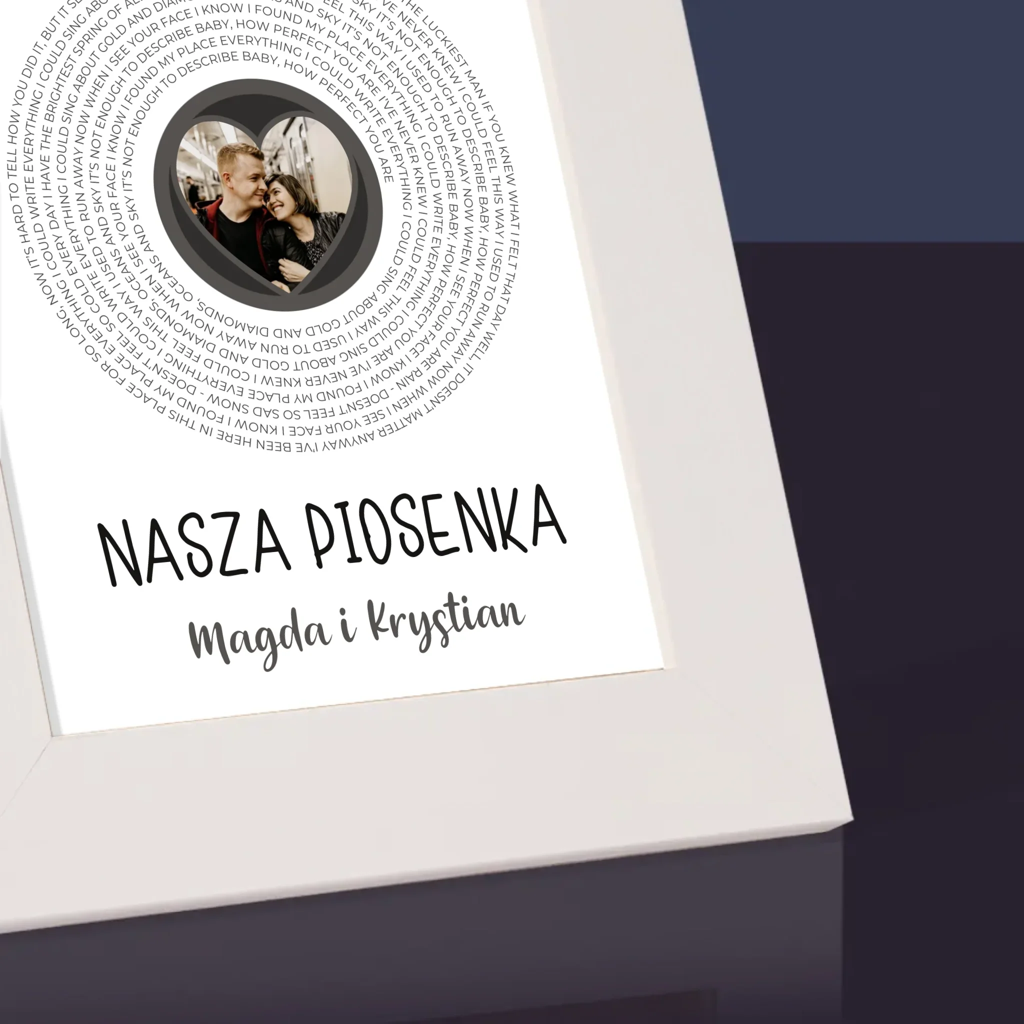 Zdjęcie i Podpis: Nasza Piosenka z Tekstem - Ramka Na Zdjęcie - Image 3