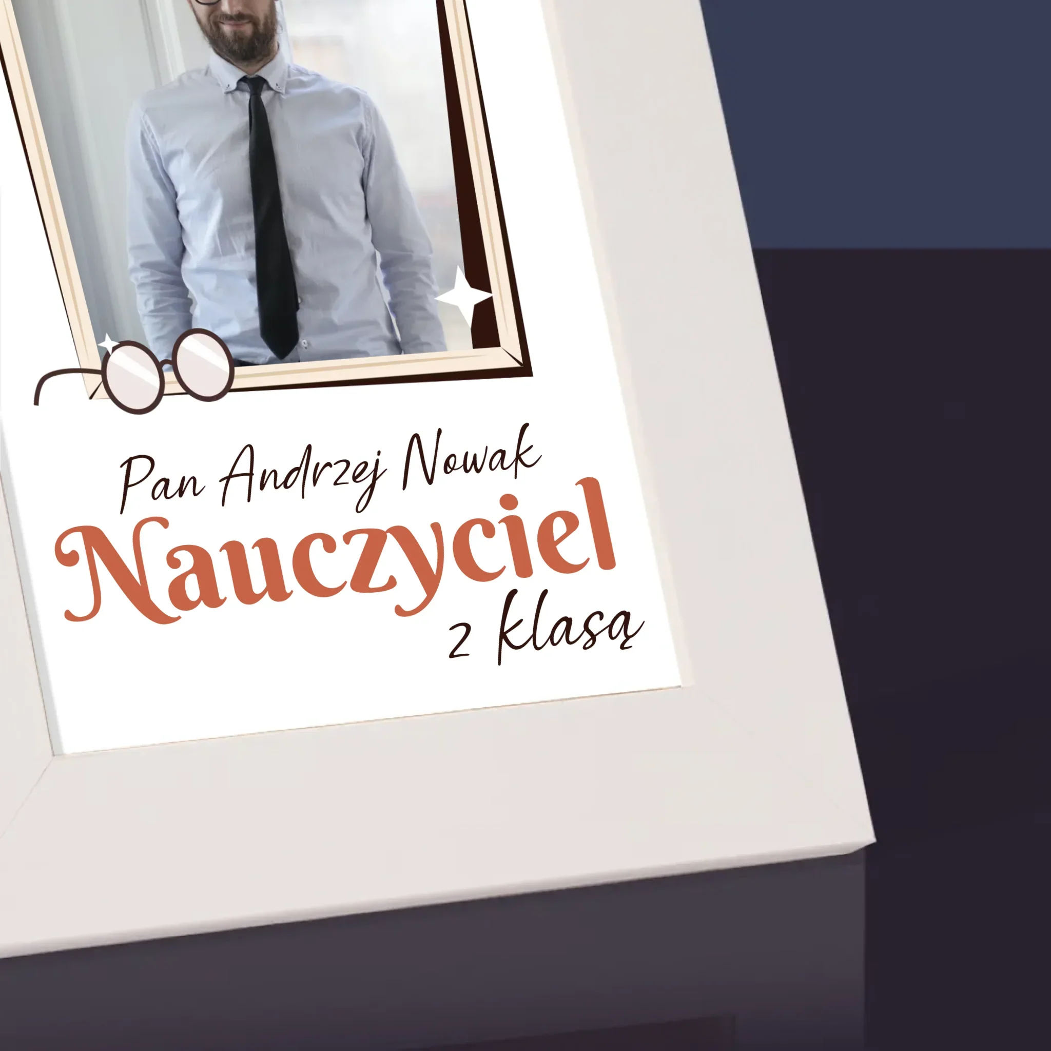Zdjęcie i Podpis: Nauczyciel z Klasą - Ramka Na Zdjęcie - Image 3
