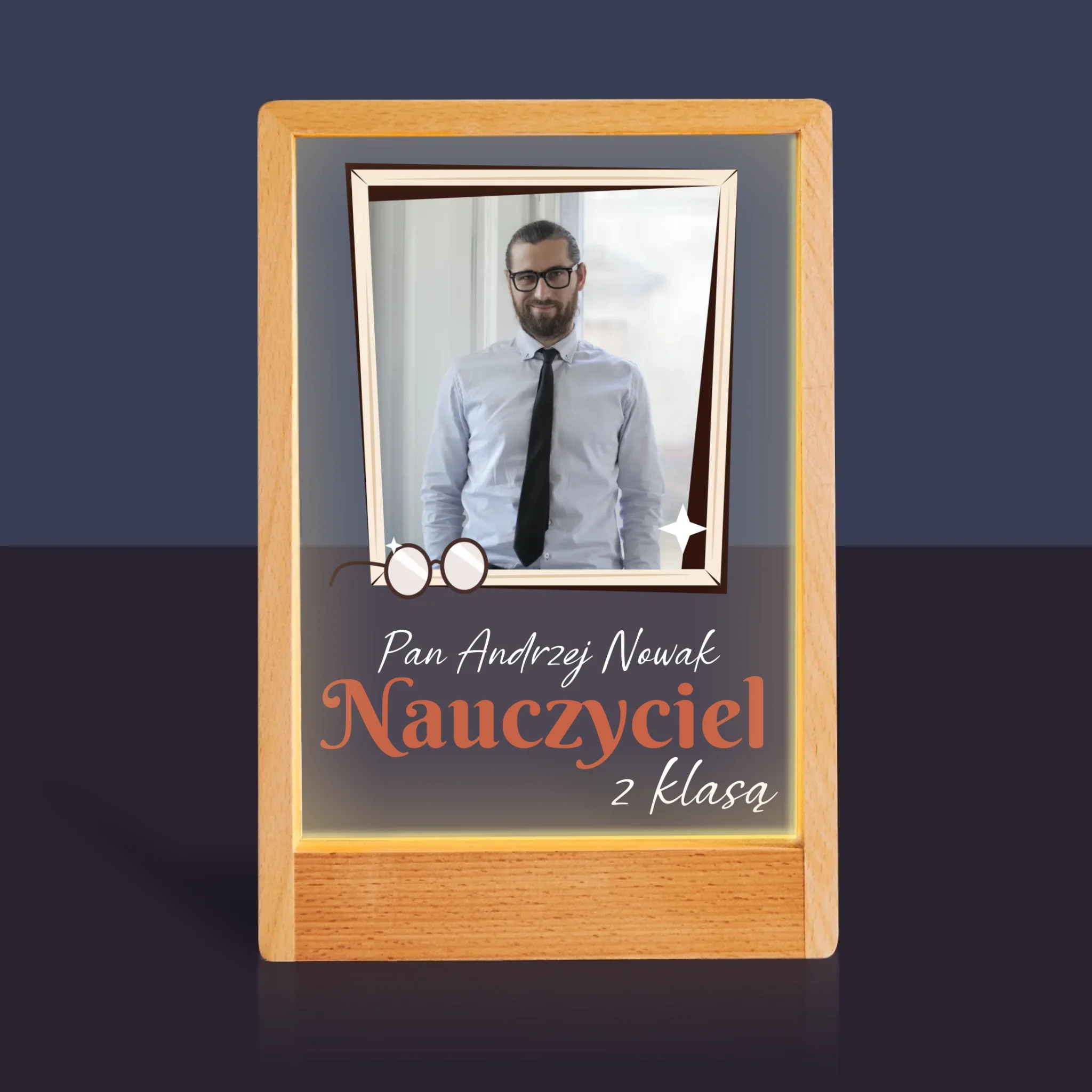 Zdjęcie i Podpis: Nauczyciel z Klasą - Wydruk Na Szkle Akrylowym - Image 10