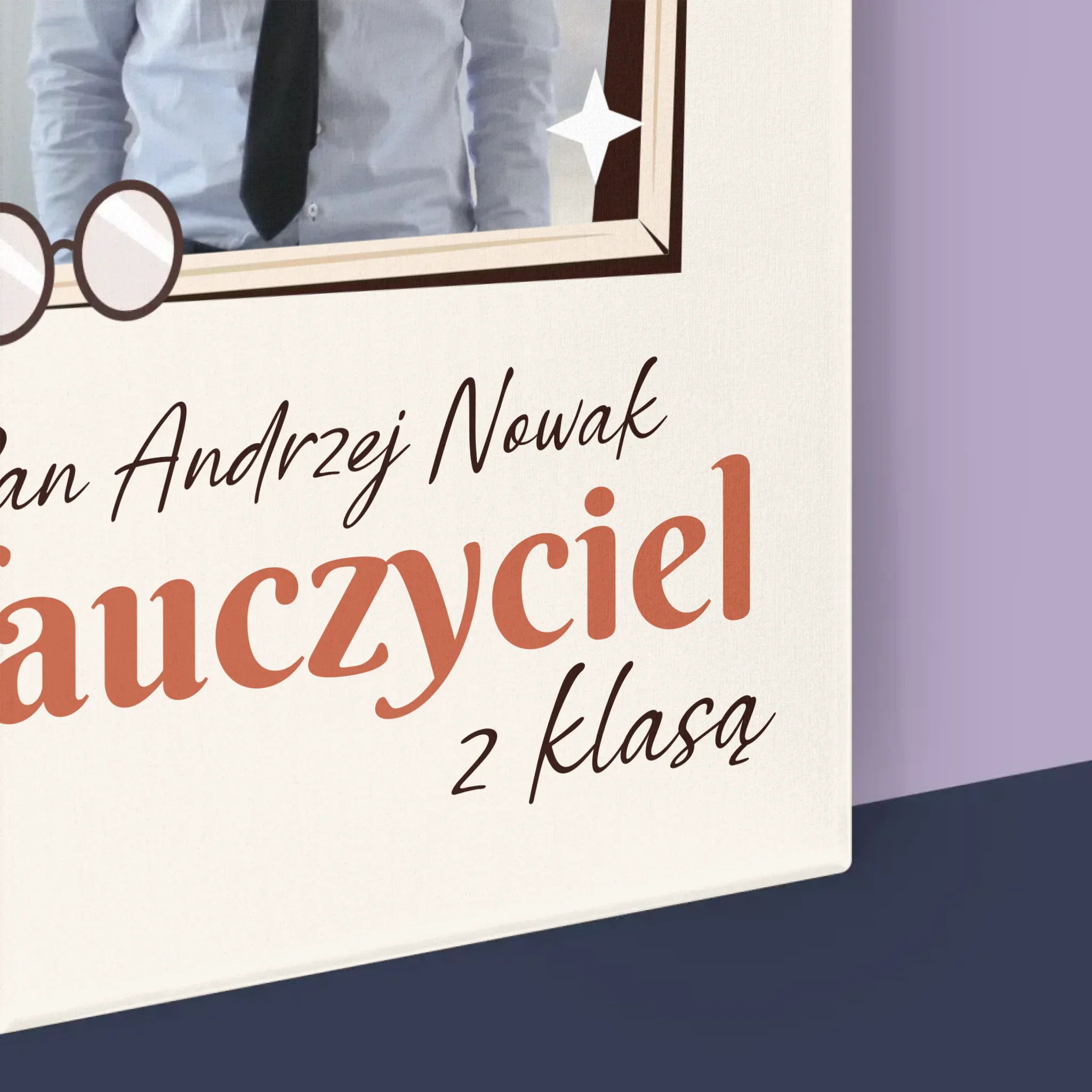Zdjęcie i Podpis: Nauczyciel z Klasą - Wydruk Obramowany - Image 16