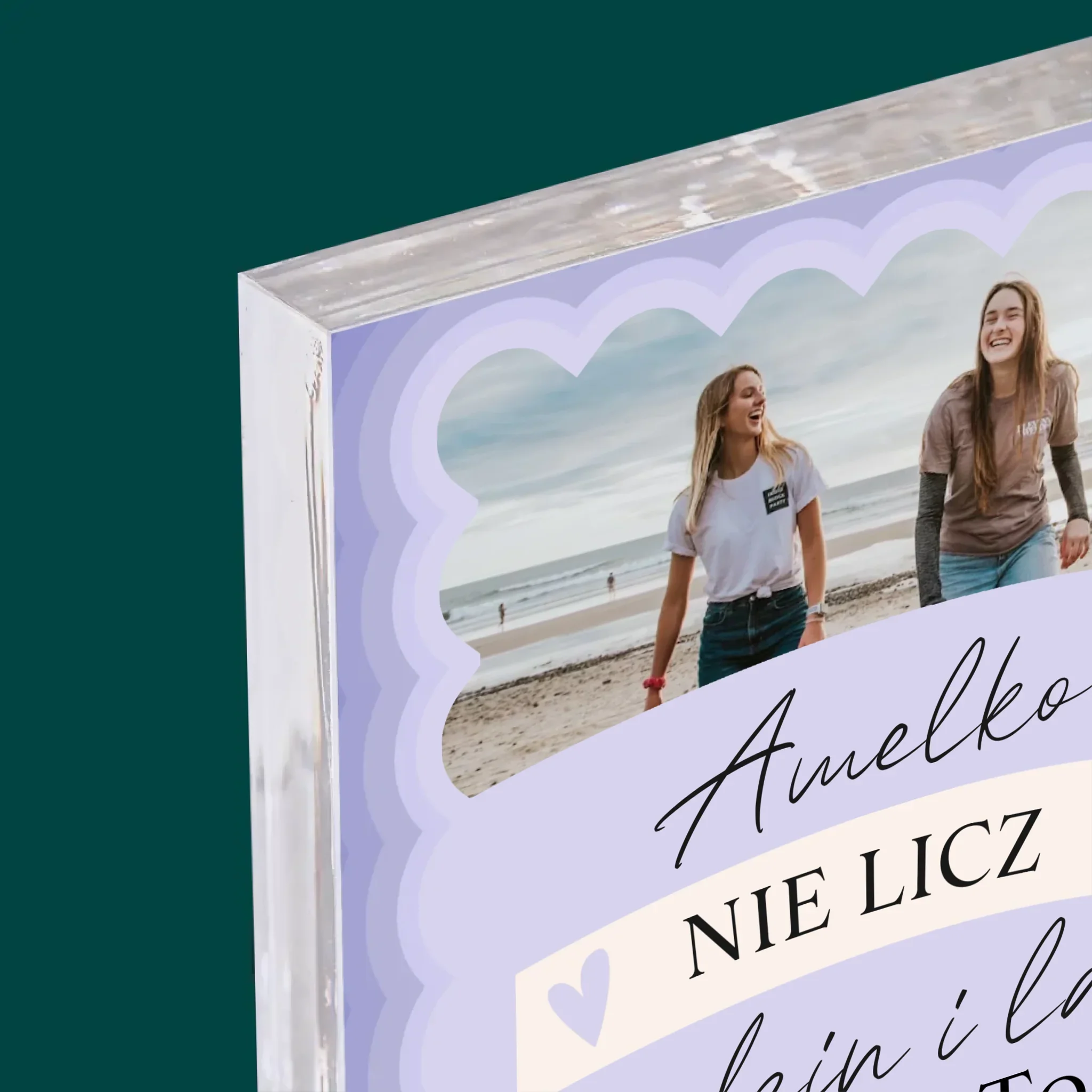 Zdjęcie i Podpis: Nie Licz Godzin i Lat - Blok Akrylowy z Nadrukiem - Image 4