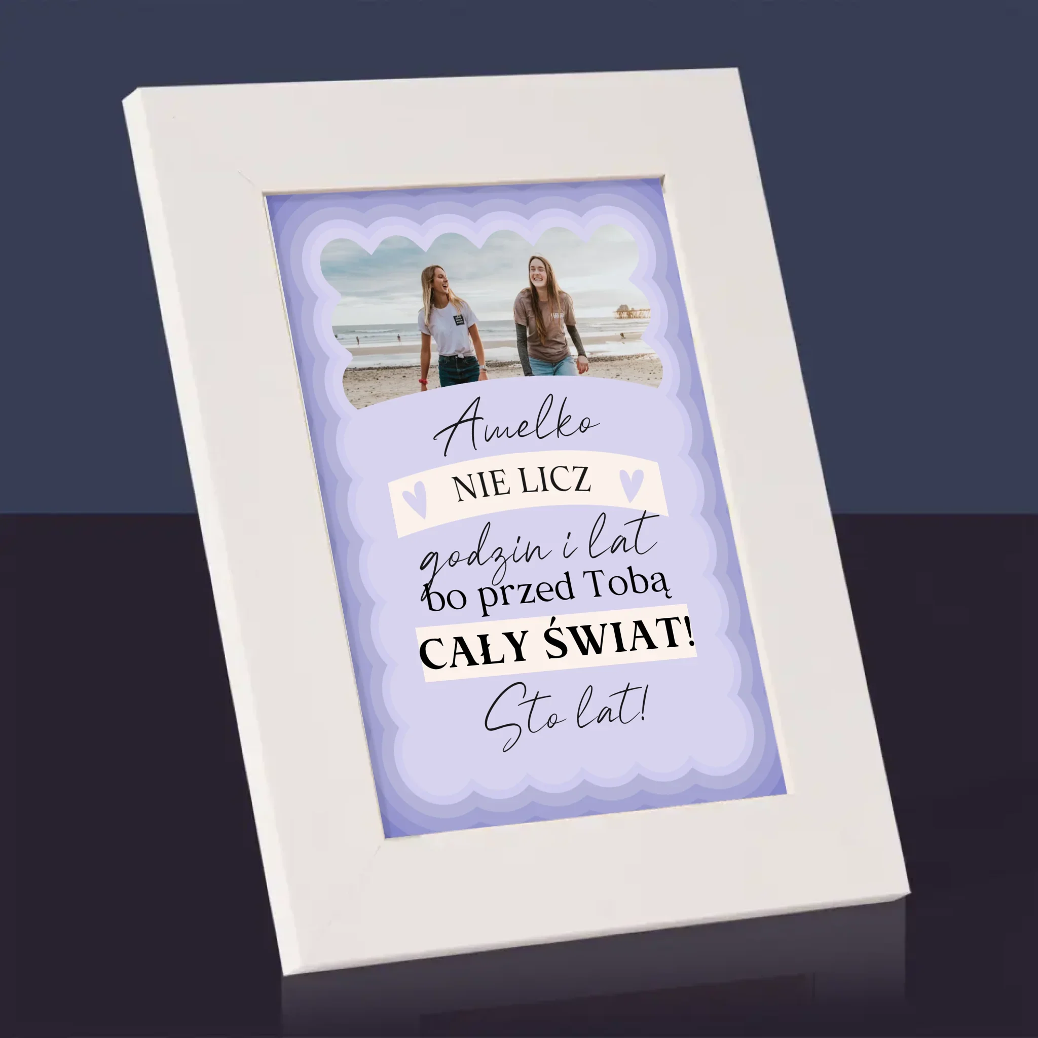 Zdjęcie i Podpis: Nie Licz Godzin i Lat - Ramka Na Zdjęcie