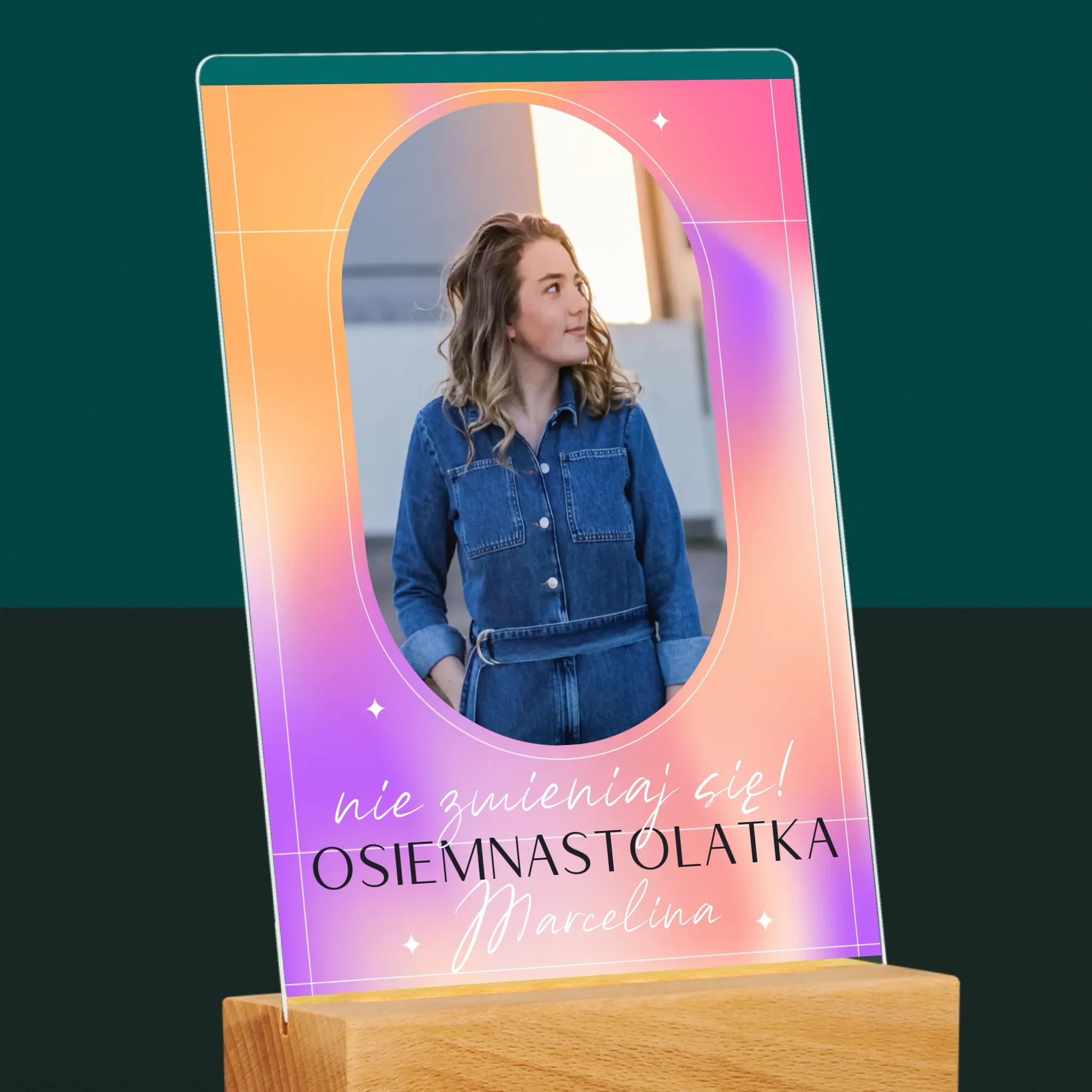 Zdjęcie i Podpis: Nie zmieniaj Się - Wydruk Na Szkle Akrylowym - Image 6