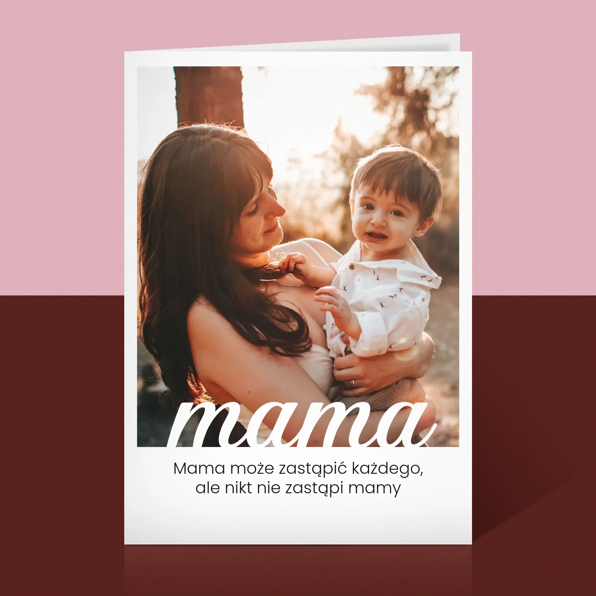 Zdjęcie i Podpis: Niezastąpiona Mama Dedykacja - Kartka z Życzeniami