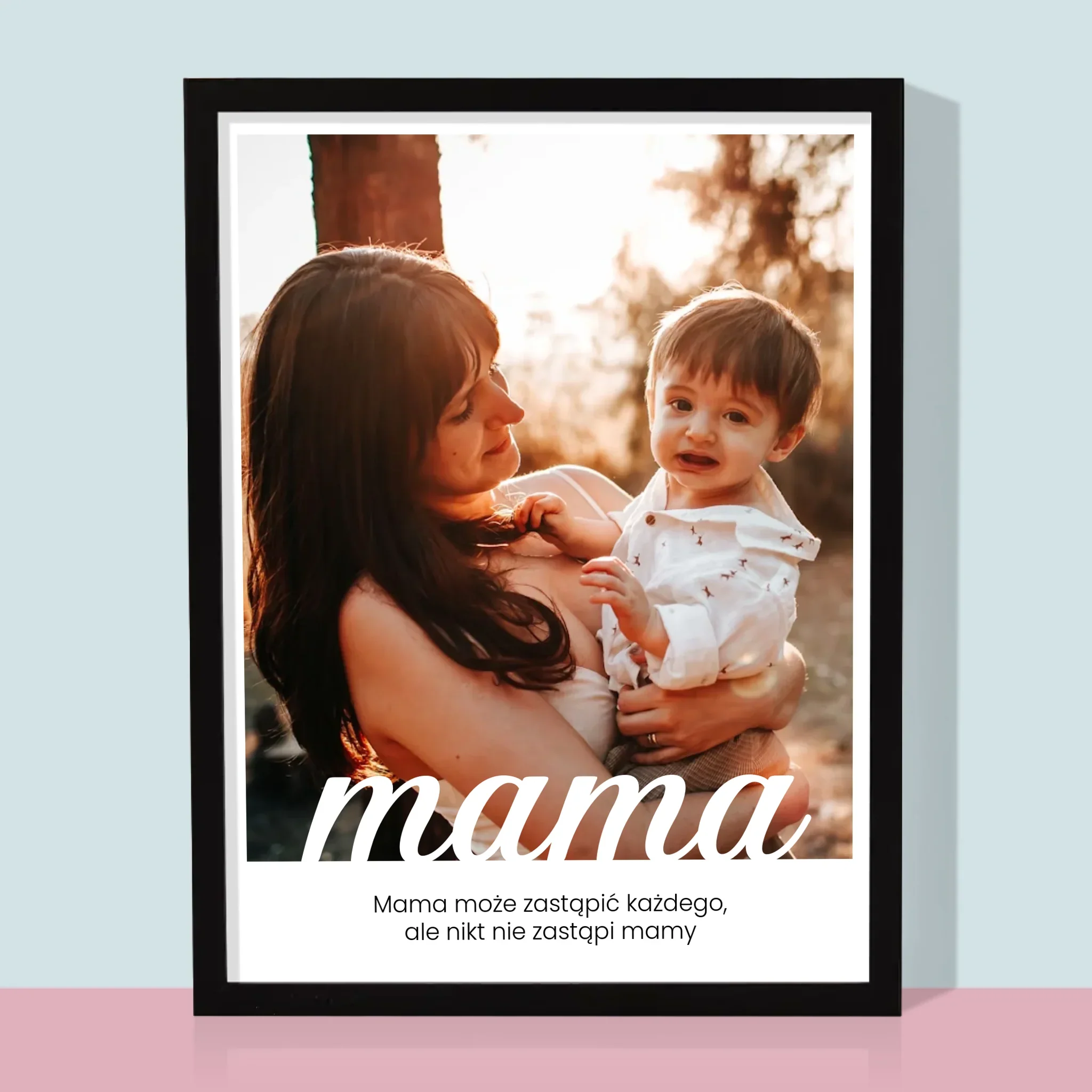 Zdjęcie i Podpis: Niezastąpiona Mama Dedykacja - Wydruk Obramowany