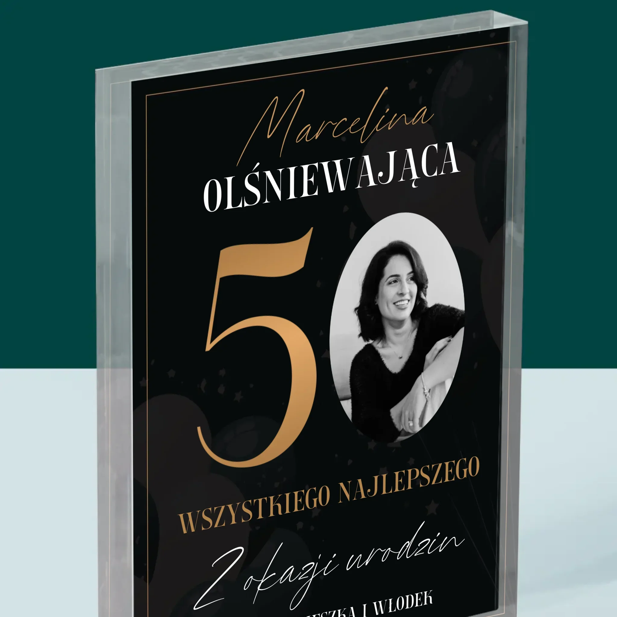 Zdjęcie I Podpis: Olśniewająca 50 - Blok Akrylowy z Nadrukiem - Image 2
