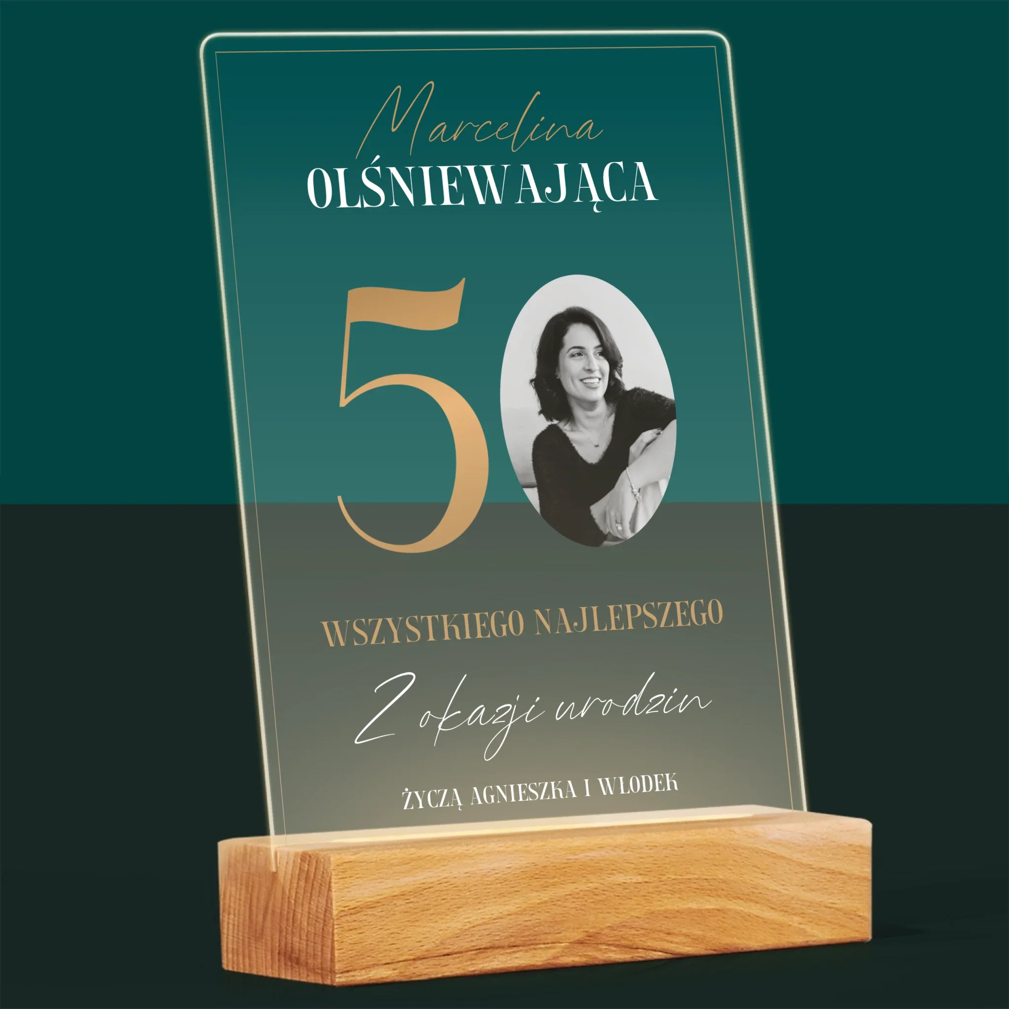 Zdjęcie I Podpis: Olśniewająca 50 - Wydruk Na Szkle Akrylowym - Image 8