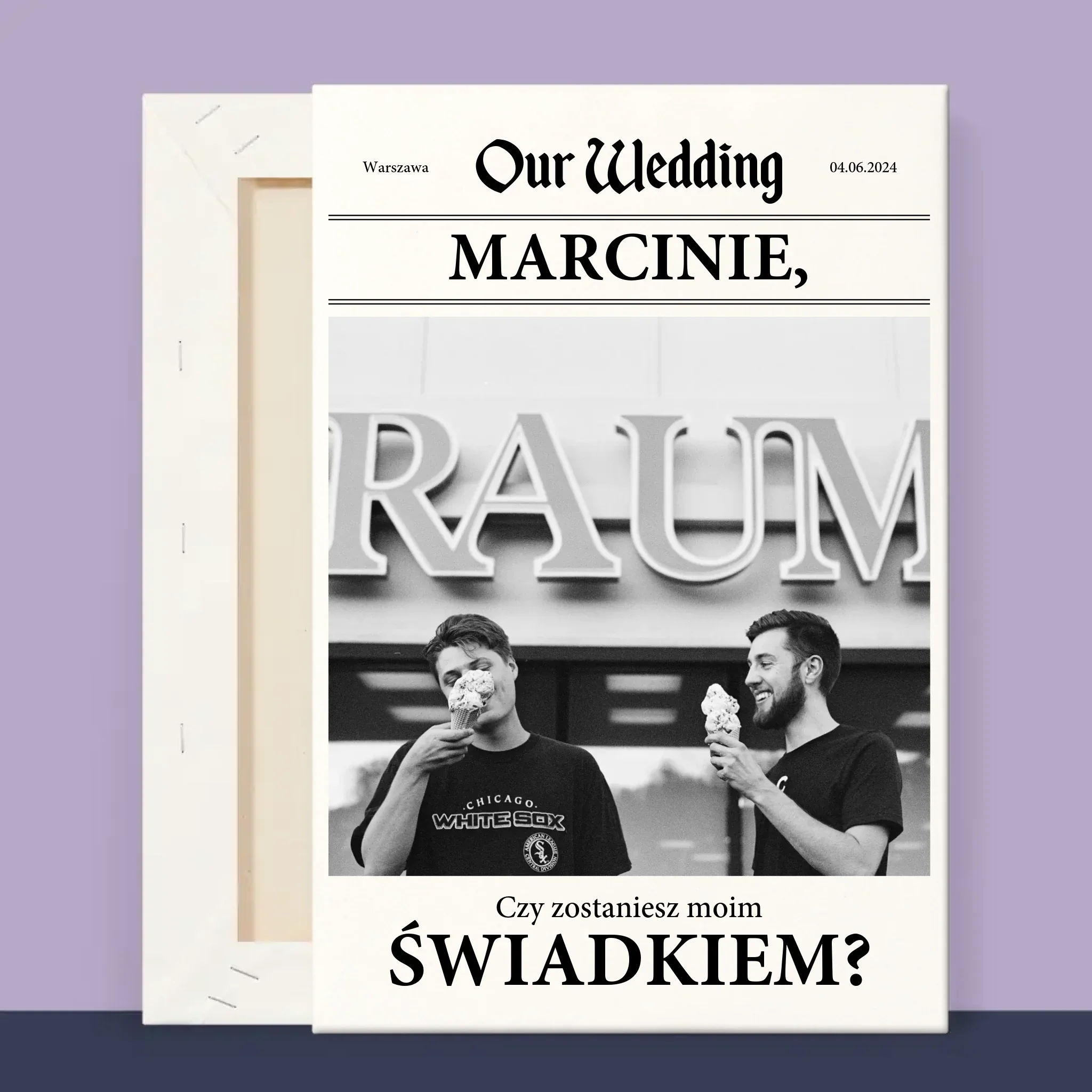 Zdjęcie i Podpis: Our Wedding Świadek - Wydruk Obramowany - Image 12