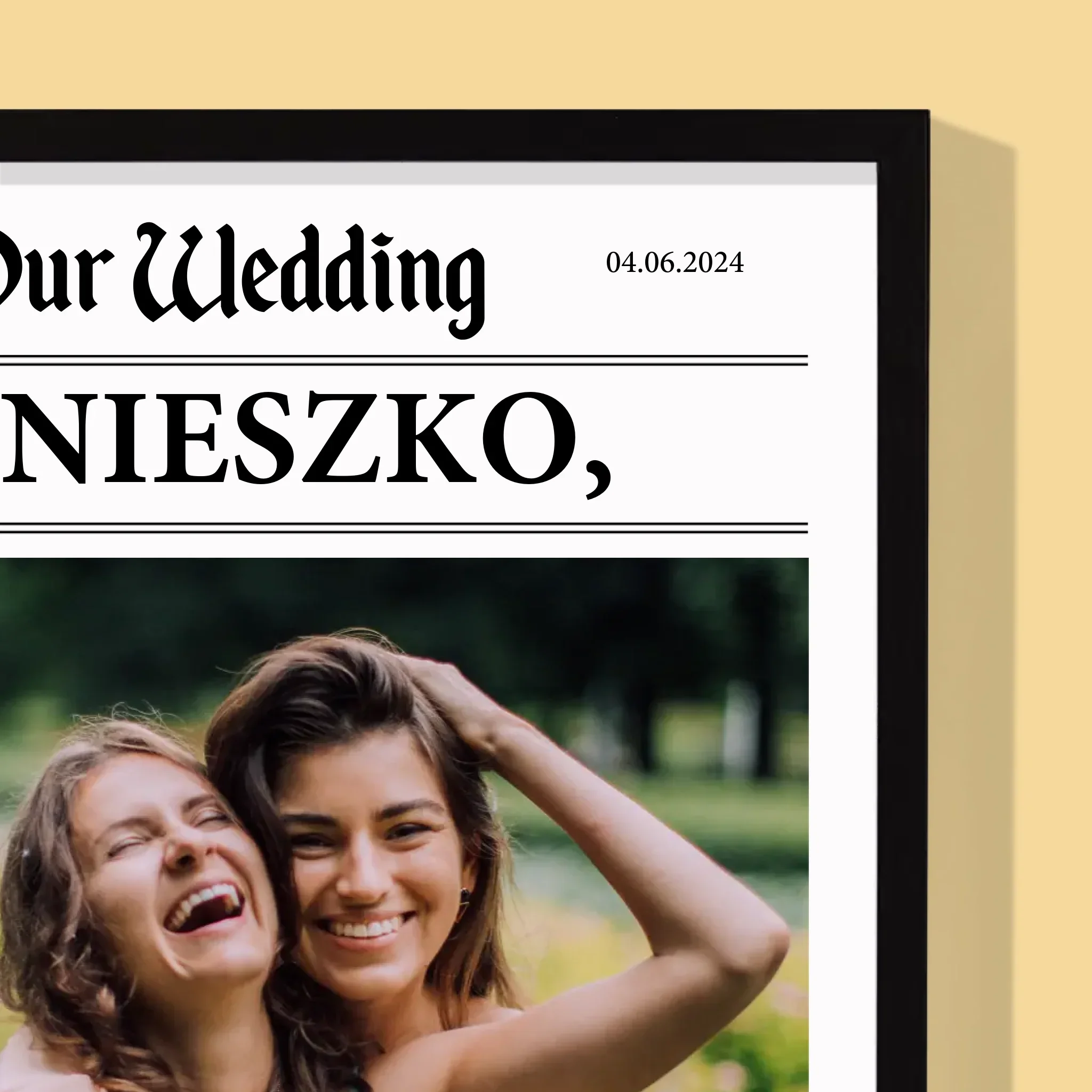 Zdjęcie i Podpis: Our Wedding Świadkowa - Wydruk Obramowany - Image 6