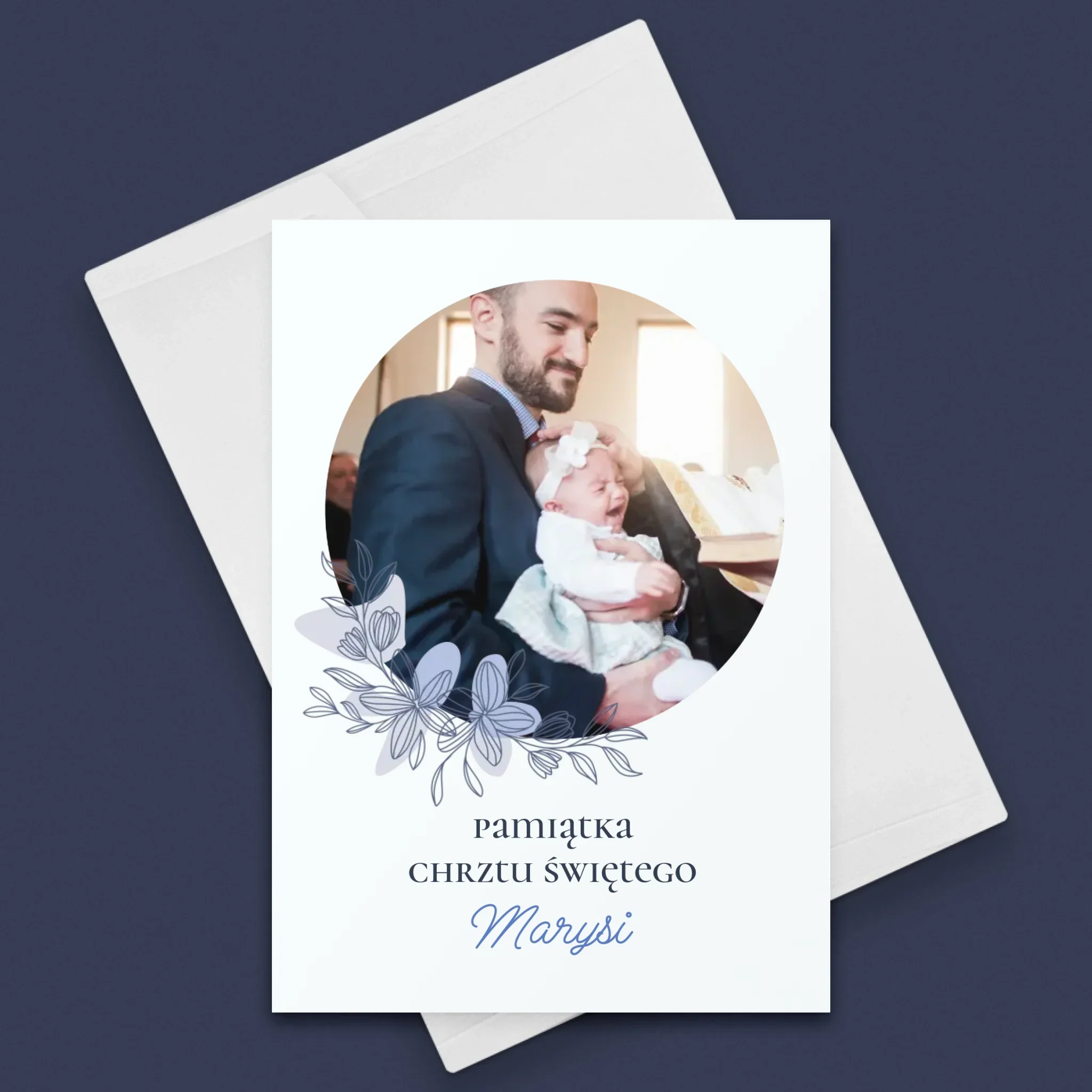 Zdjęcie i Podpis: Pamiątka Chrztu Świętego - Kartka z Życzeniami - Image 3