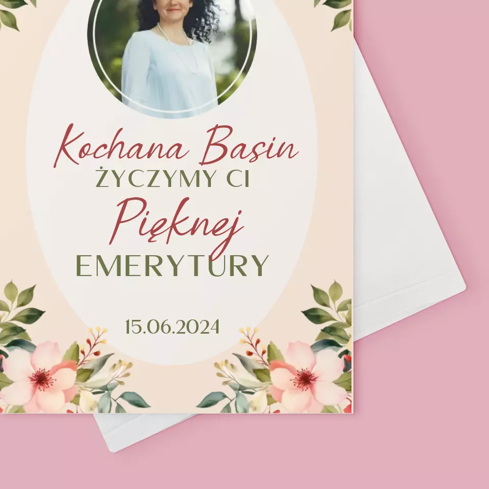 Zdjęcie i Podpis: Pięknej Emerytury - Kartka z Życzeniami - Image 4