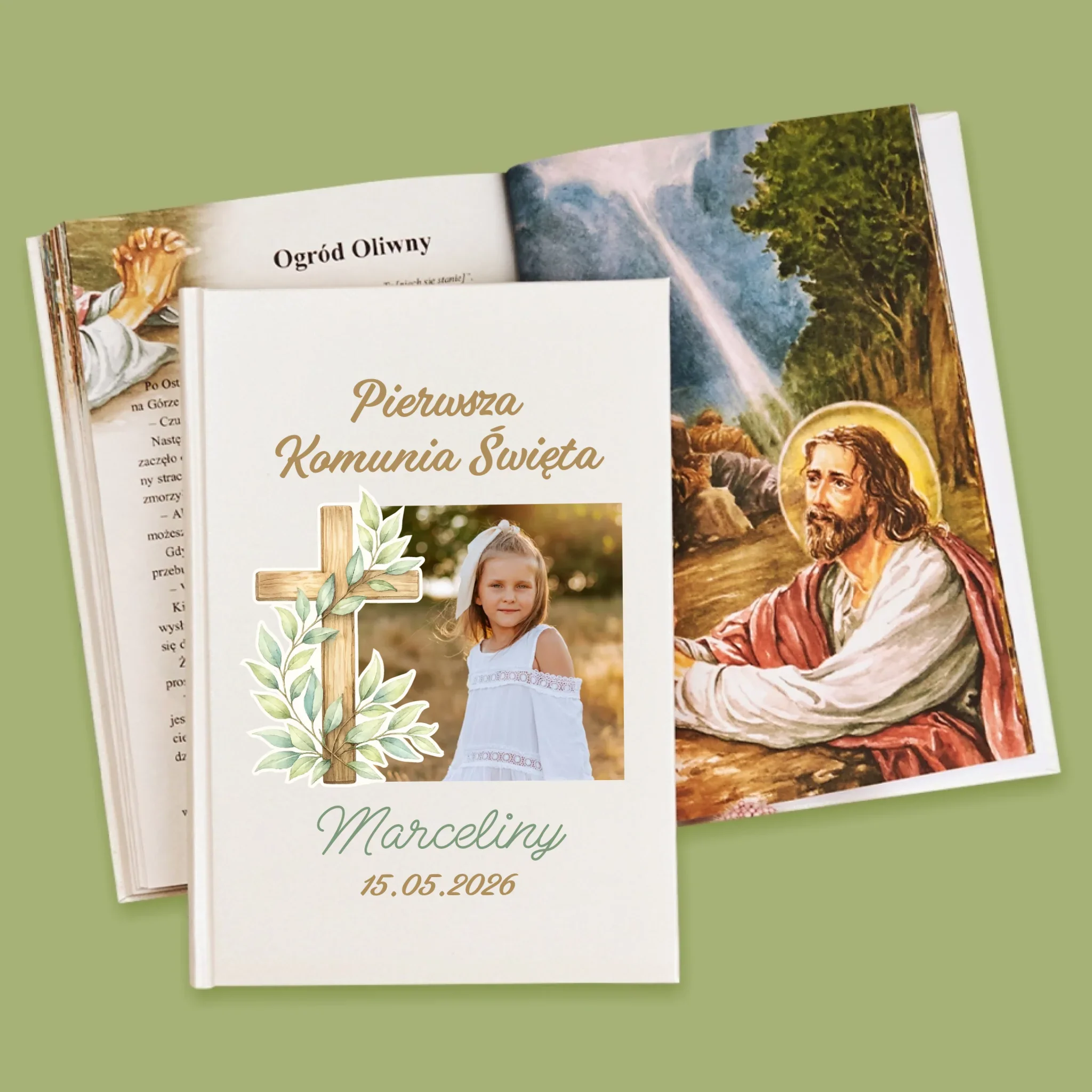 Zdjęcie i Podpis: Pierwsza Komunia Święta Krzyż - Biblia z Nadrukiem - Image 4