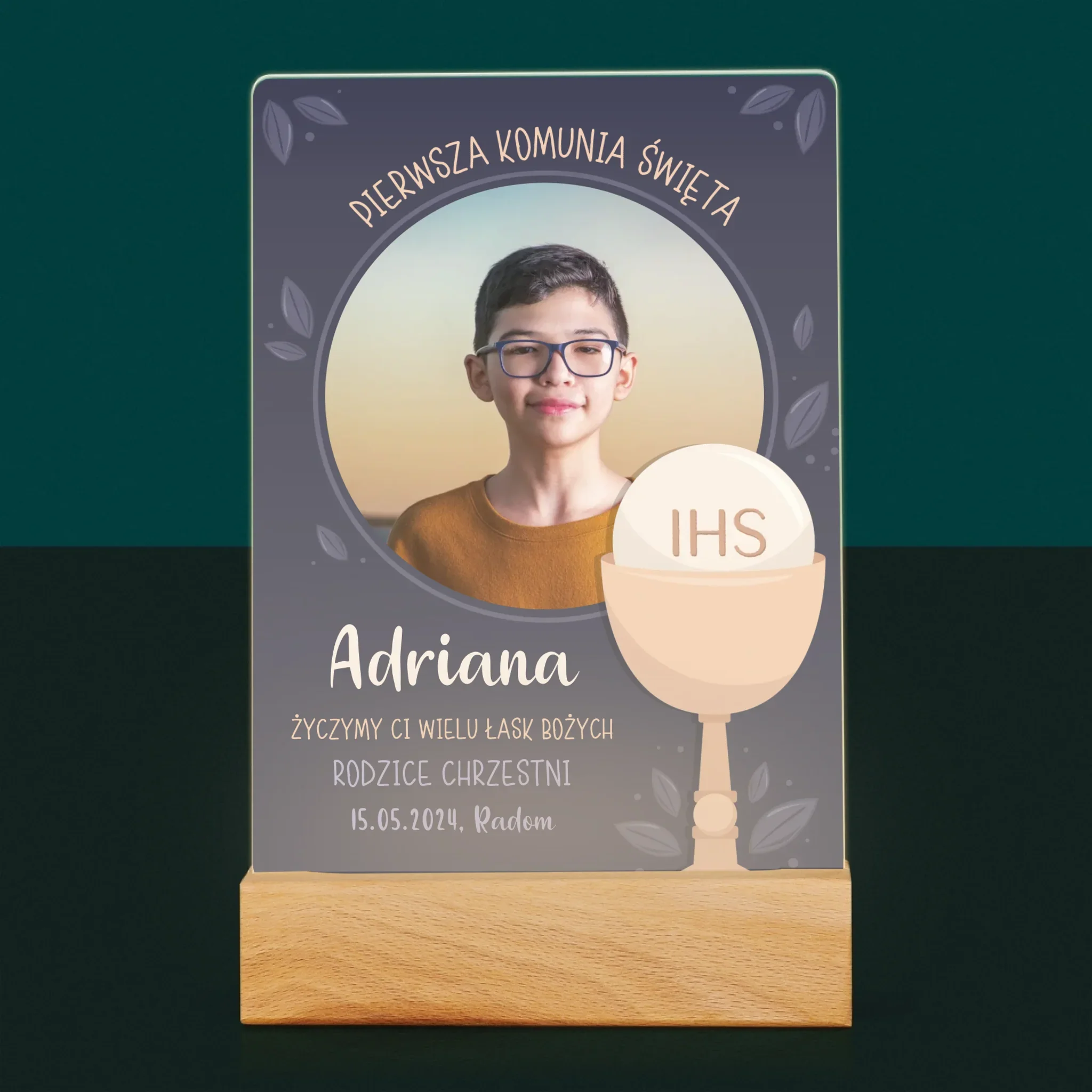 Zdjęcie i Podpis: Pierwsza Komunia Święta - Wydruk Na Szkle Akrylowym - Image 7