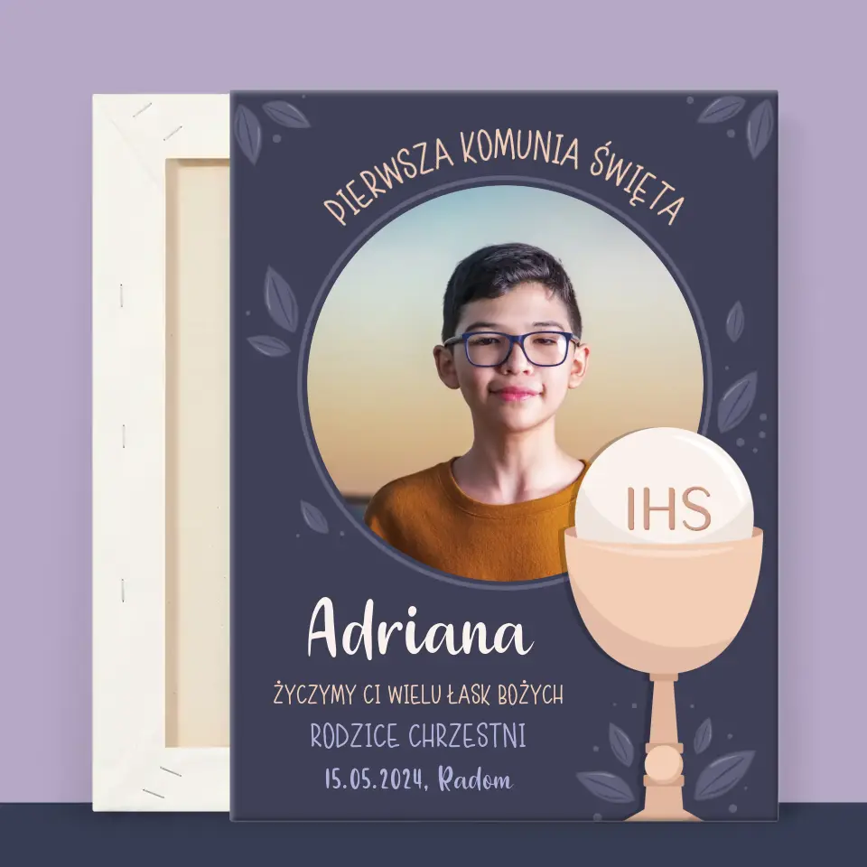 Zdjęcie i Podpis: Pierwsza Komunia Święta - Wydruk Obramowany - Image 11