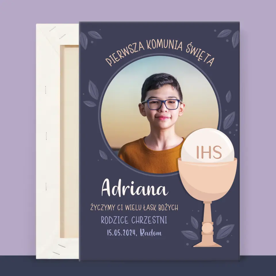 Zdjęcie i Podpis: Pierwsza Komunia Święta - Wydruk Obramowany - Image 12