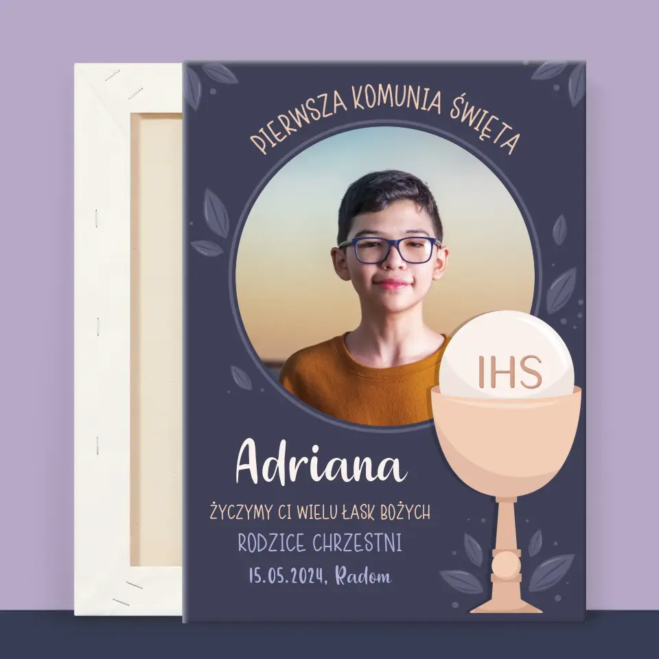 Zdjęcie i Podpis: Pierwsza Komunia Święta - Wydruk Obramowany - Image 13