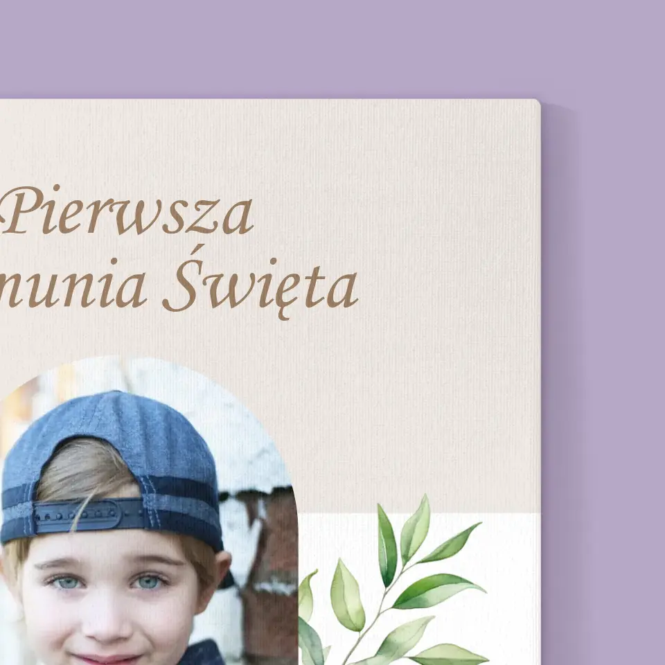 Zdjęcie i Podpis: Pierwsza Komunia Święta Życzenia - Wydruk Obramowany - Image 14