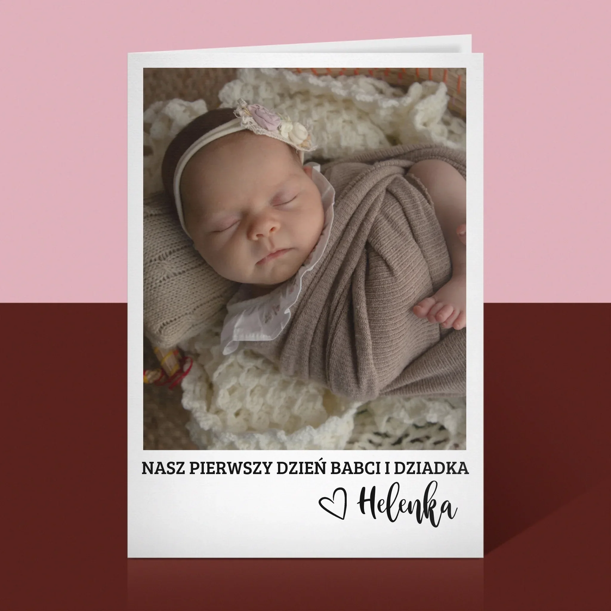 Zdjęcie i Podpis: Pierwszy Dzień Babci i Dziadka - Kartka z Życzeniami