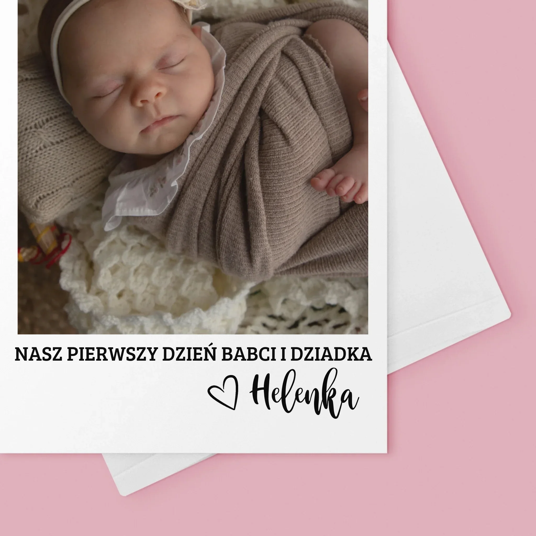 Zdjęcie i Podpis: Pierwszy Dzień Babci i Dziadka - Kartka z Życzeniami - Image 4