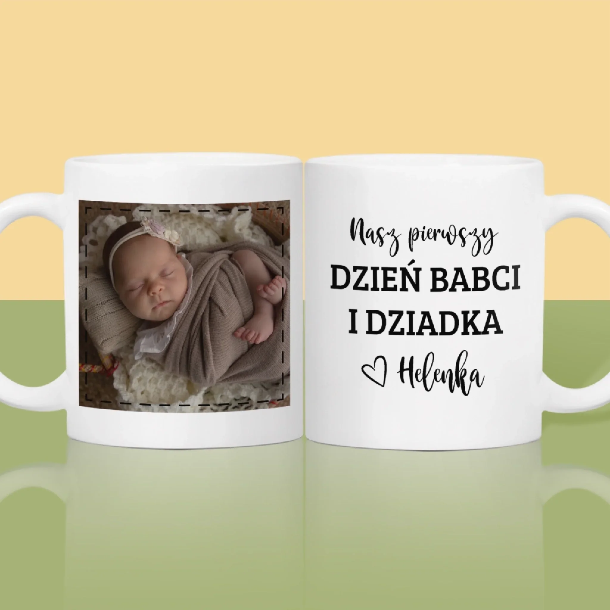 Zdjęcie i Podpis: Pierwszy Dzień Babci i Dziadka - Kubek z Nadrukiem - Image 2
