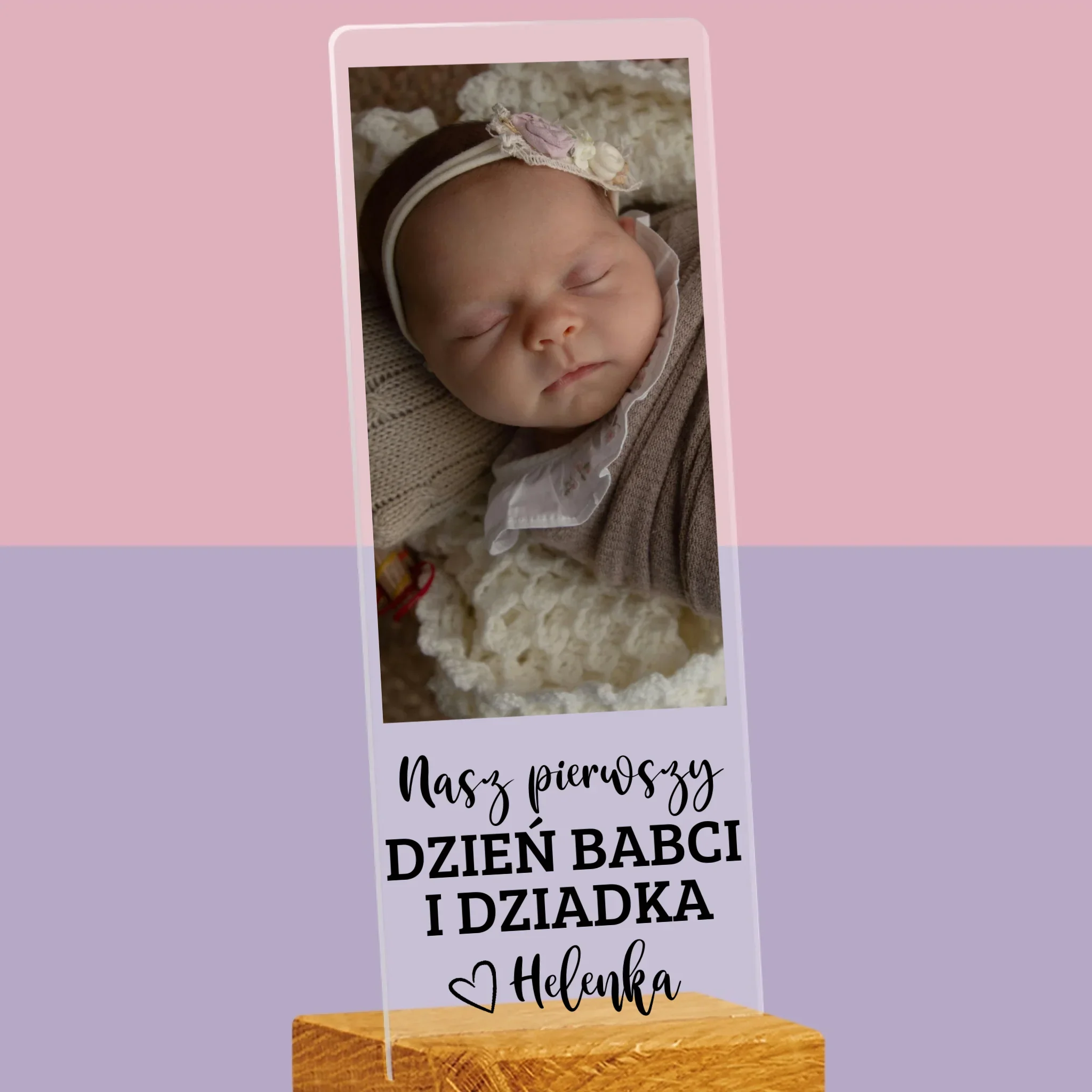 Zdjęcie i Podpis: Pierwszy Dzień Babci i Dziadka - Zdjęcie Na Szkle Akrylowym Fotobudka - Image 2