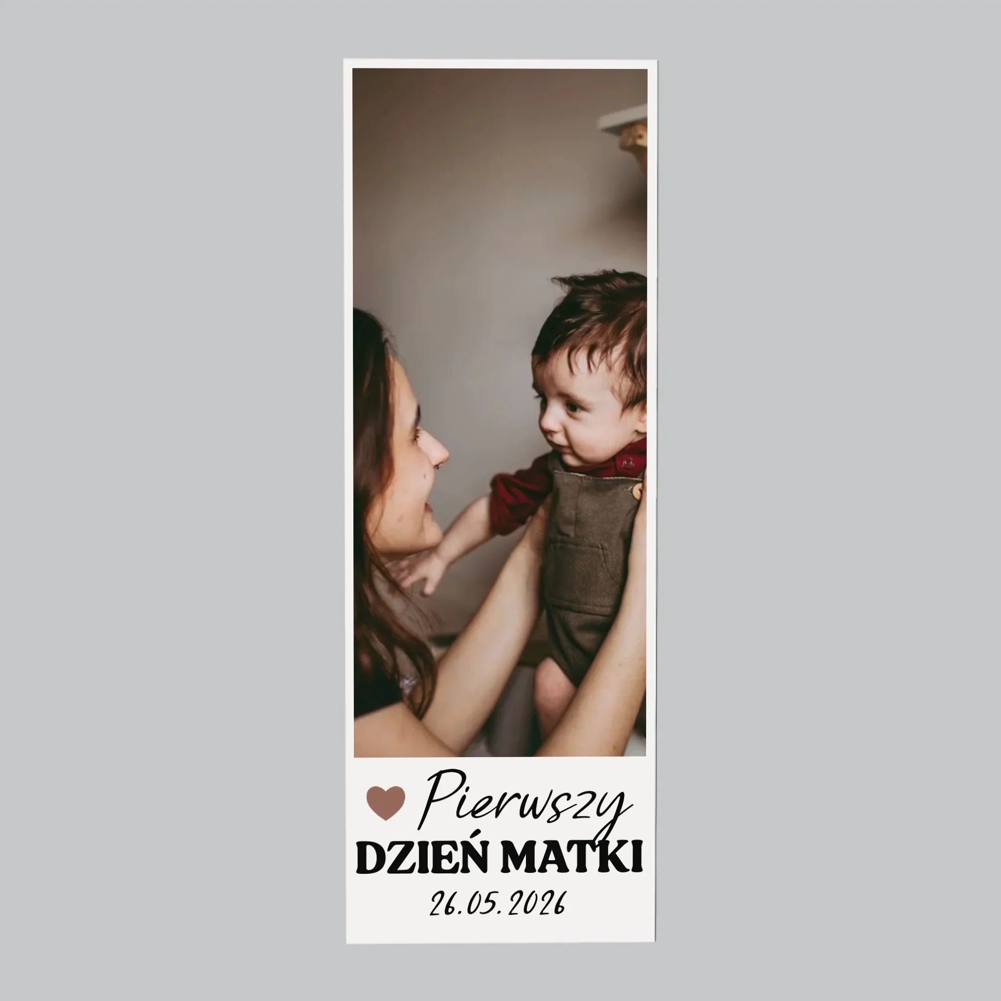 Zdjęcie i Podpis: Pierwszy Dzień Matki Serce - Magnes Na Lodówkę