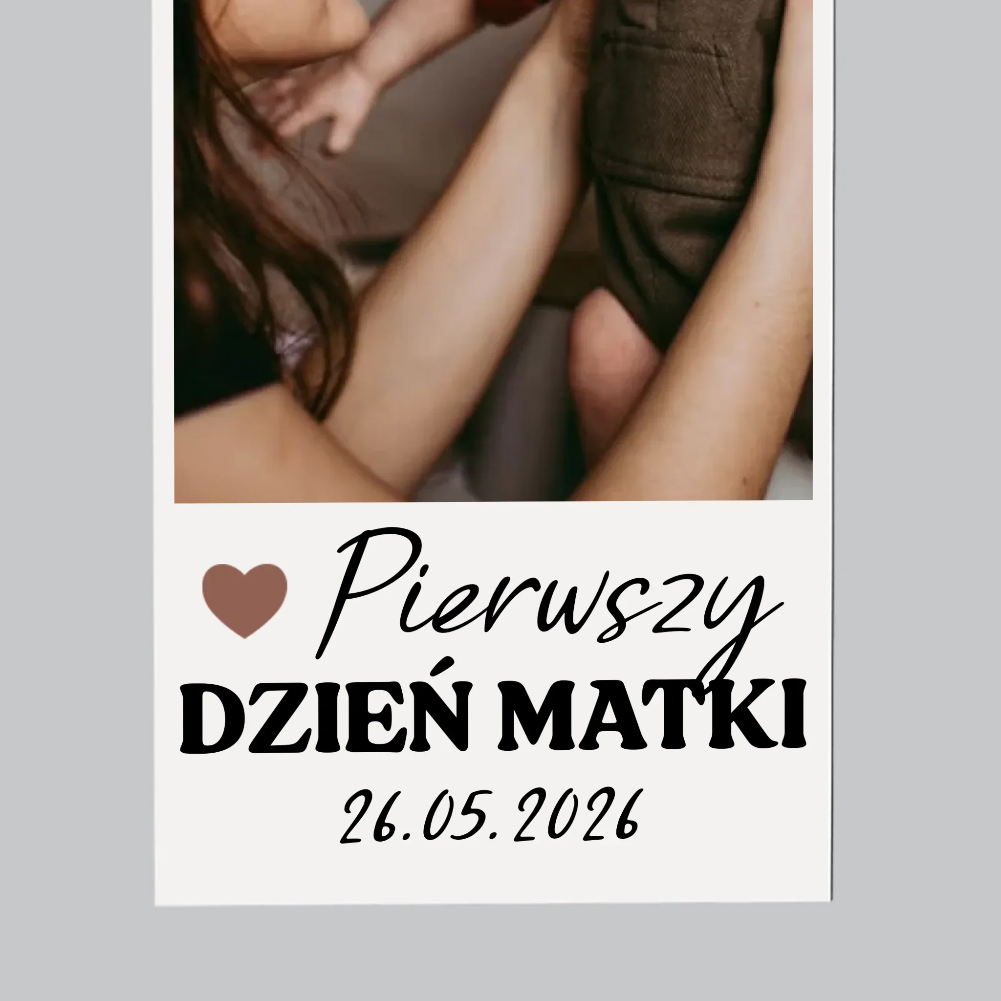 Zdjęcie i Podpis: Pierwszy Dzień Matki Serce - Magnes Na Lodówkę - Image 4