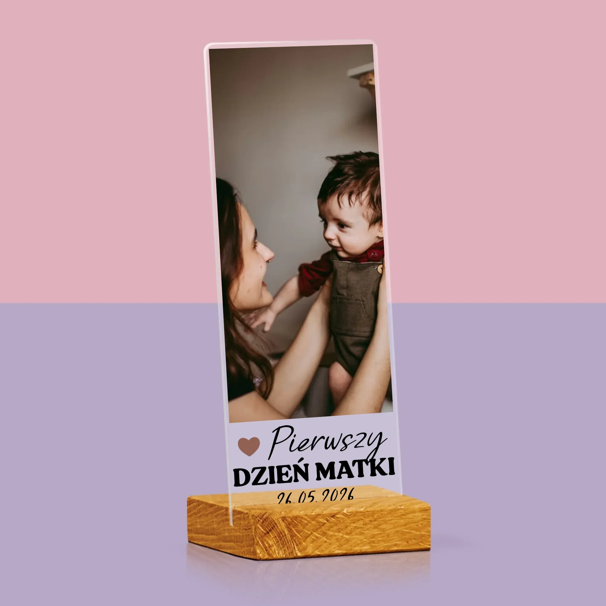 Zdjęcie i Podpis: Pierwszy Dzień Matki Serce - Zdjęcie Na Szkle Akrylowym Fotobudka