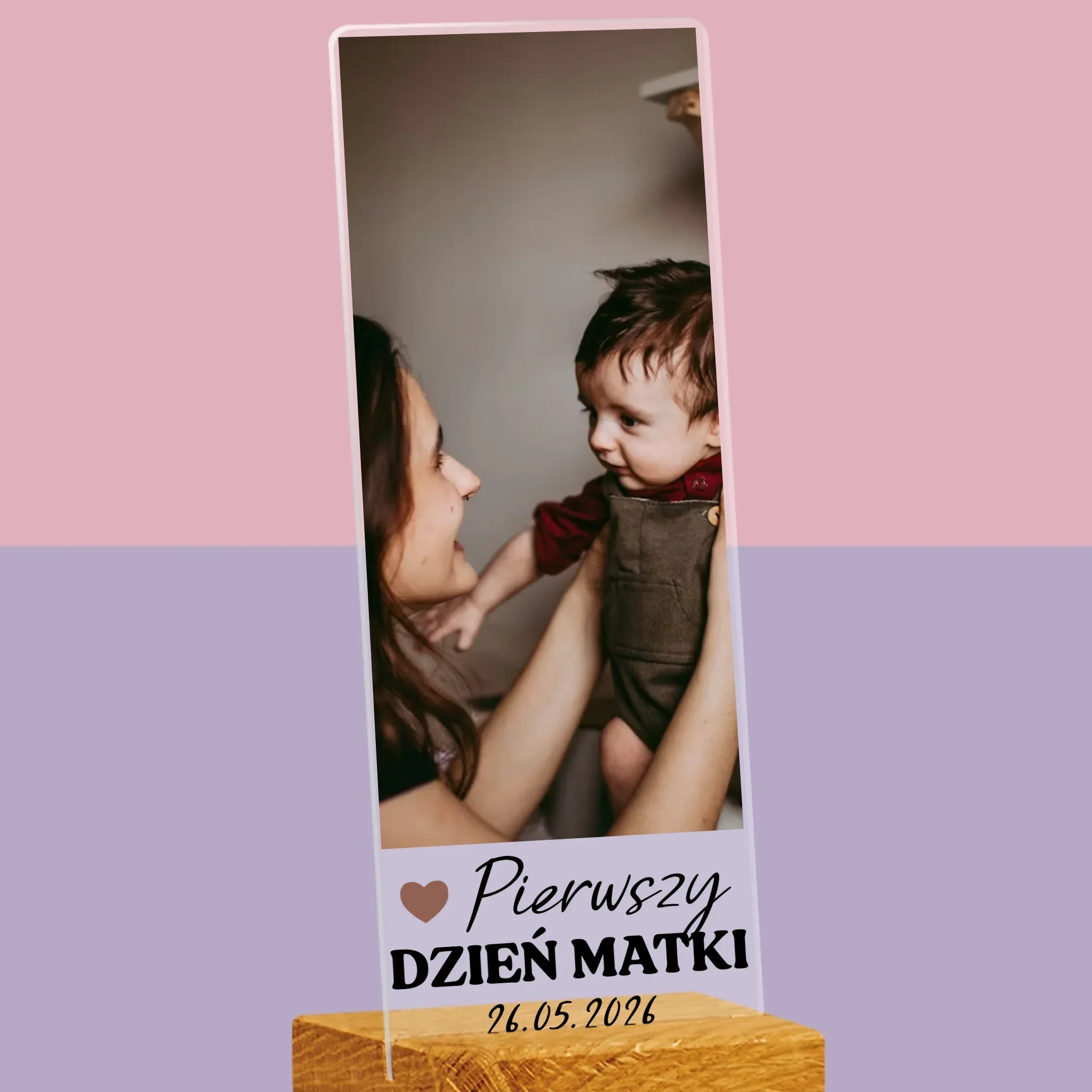 Zdjęcie i Podpis: Pierwszy Dzień Matki Serce - Zdjęcie Na Szkle Akrylowym Fotobudka - Image 2