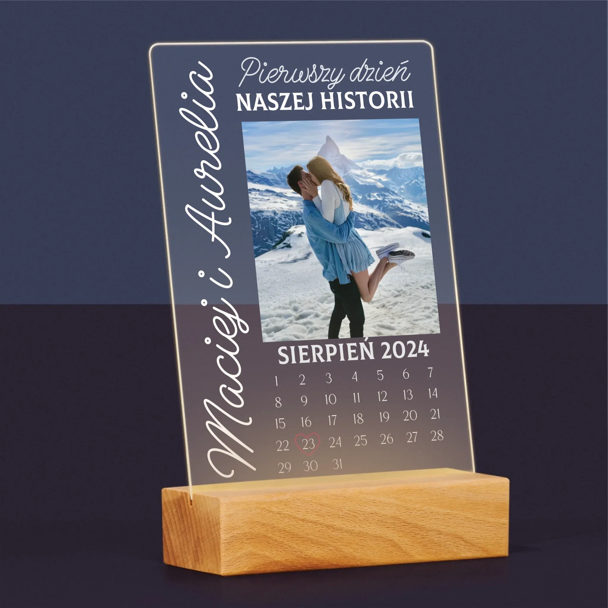 Zdjęcie i Podpis: Pierwszy Dzień Naszej Historii - Wydruk Na Szkle Akrylowym - Image 16