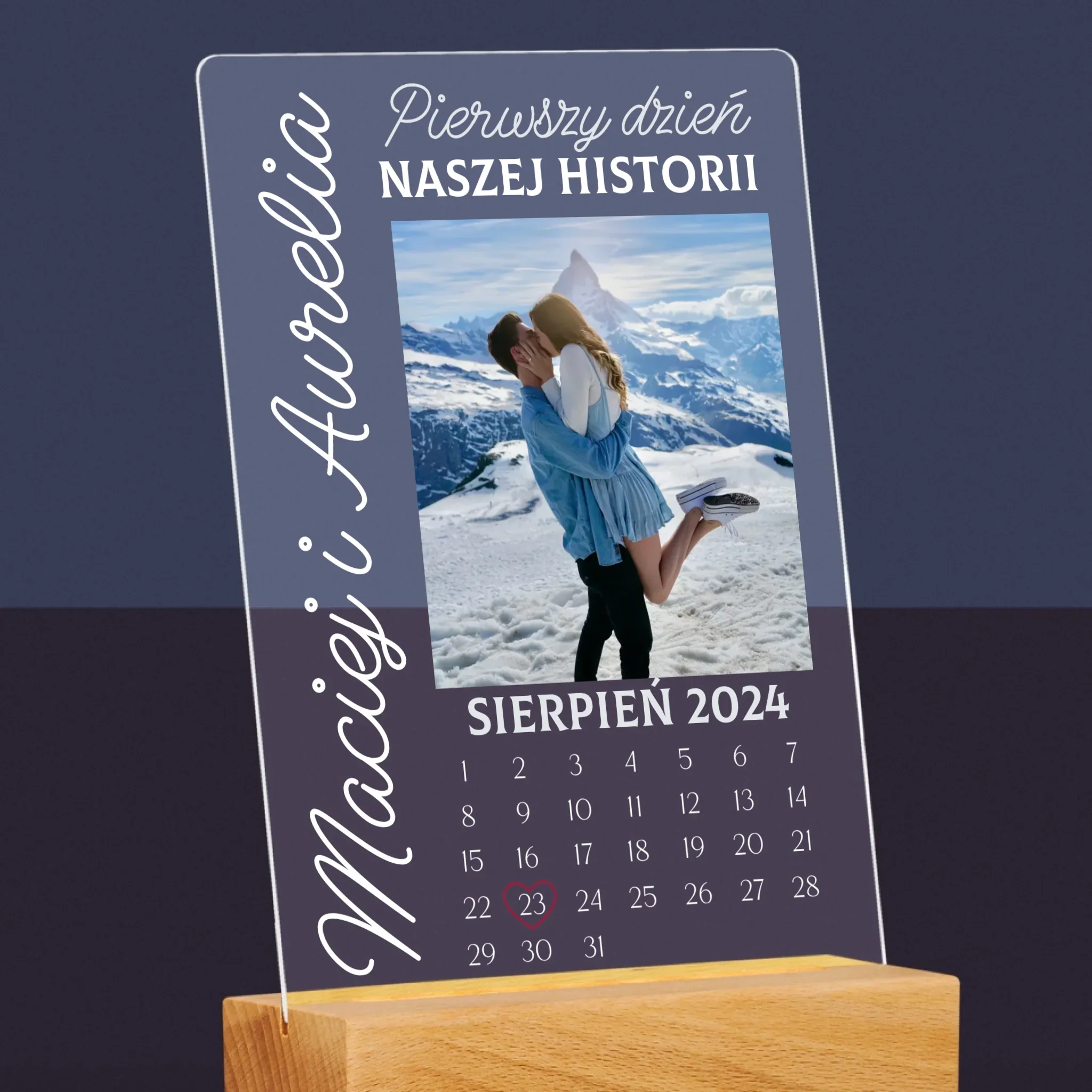 Zdjęcie i Podpis: Pierwszy Dzień Naszej Historii - Wydruk Na Szkle Akrylowym - Image 17
