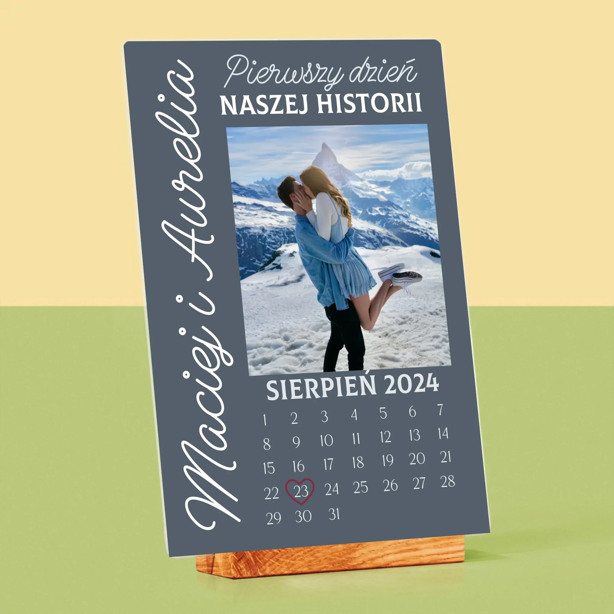 Zdjęcie i Podpis: Pierwszy Dzień Naszej Historii - Wydruk Na Szkle Akrylowym - Image 4