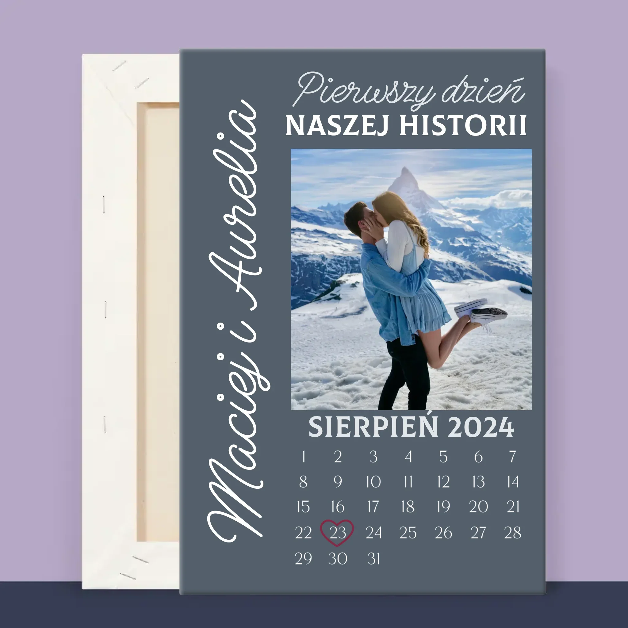 Zdjęcie i Podpis: Pierwszy Dzień Naszej Historii - Wydruk Obramowany - Image 12