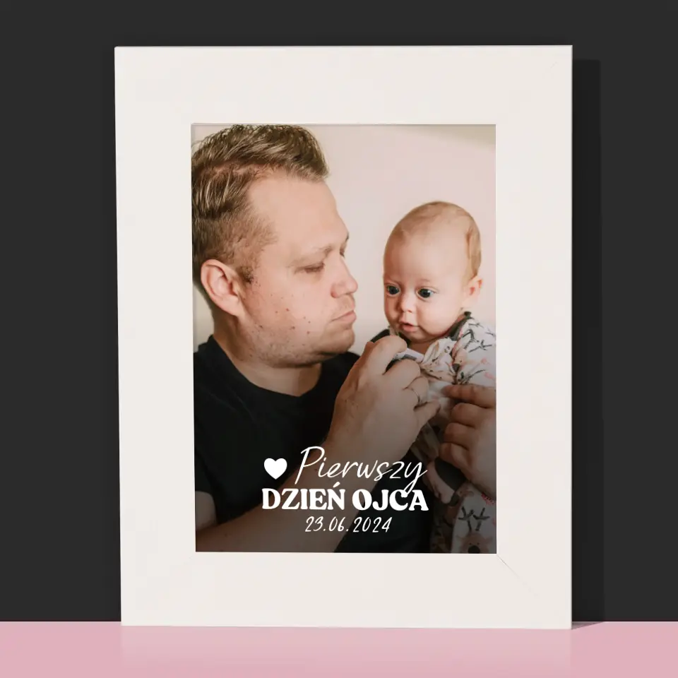 Zdjęcie i Podpis: Pierwszy Dzień Ojca - Ramka Na Zdjęcie - Image 2