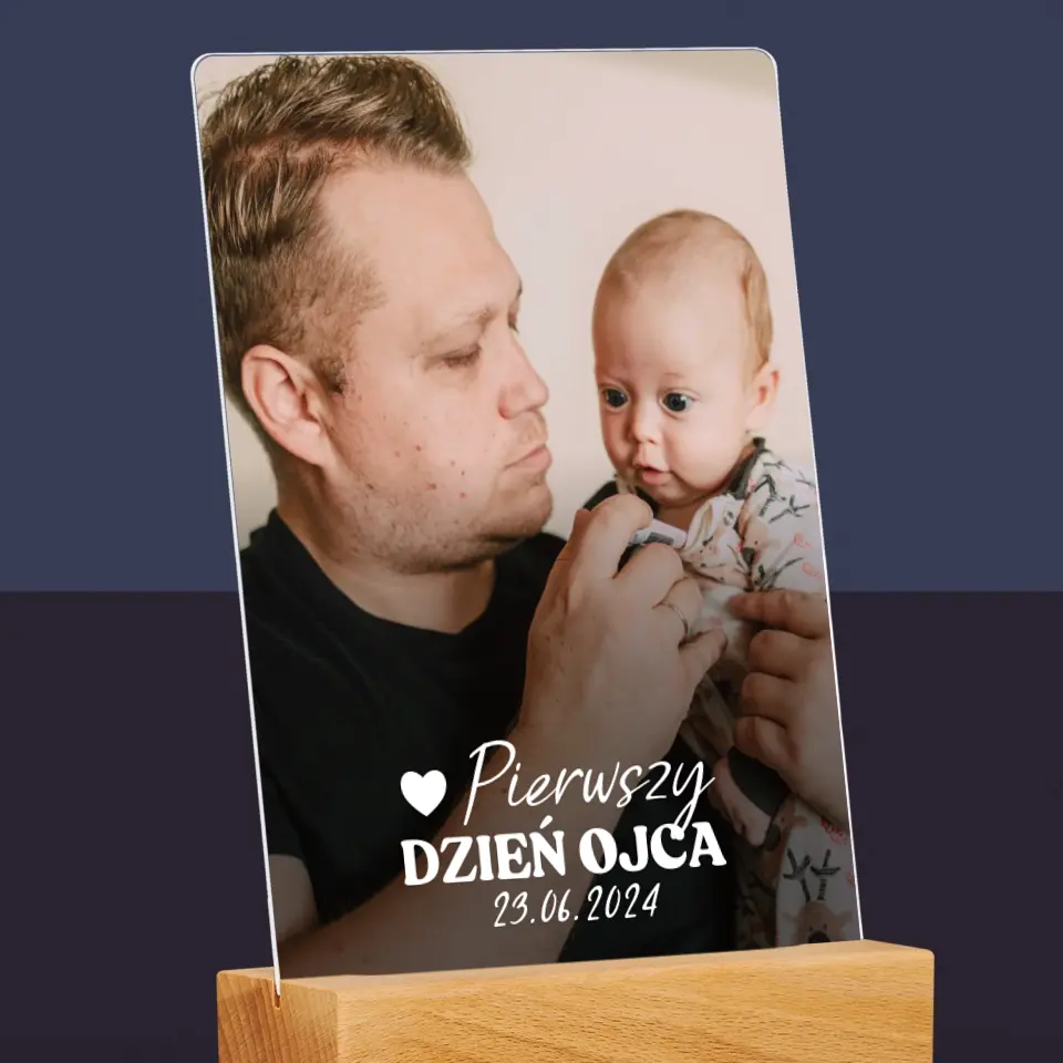 Zdjęcie i Podpis: Pierwszy Dzień Ojca - Wydruk Na Szkle Akrylowym - Image 6