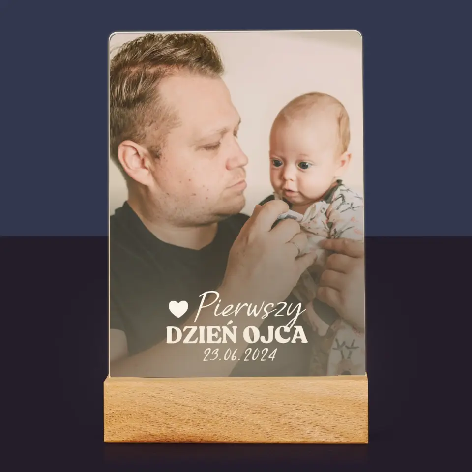 Zdjęcie i Podpis: Pierwszy Dzień Ojca - Wydruk Na Szkle Akrylowym - Image 7