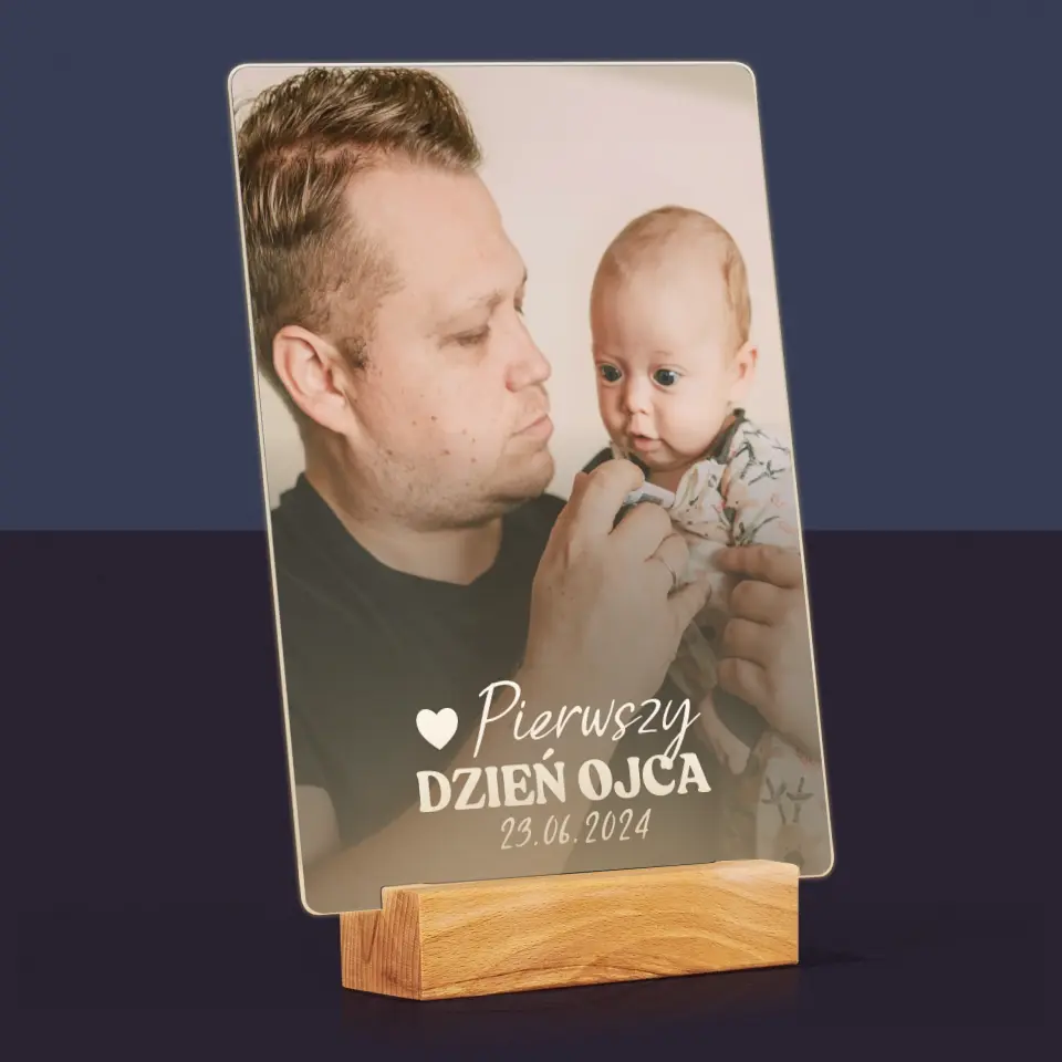 Zdjęcie i Podpis: Pierwszy Dzień Ojca - Wydruk Na Szkle Akrylowym - Image 8