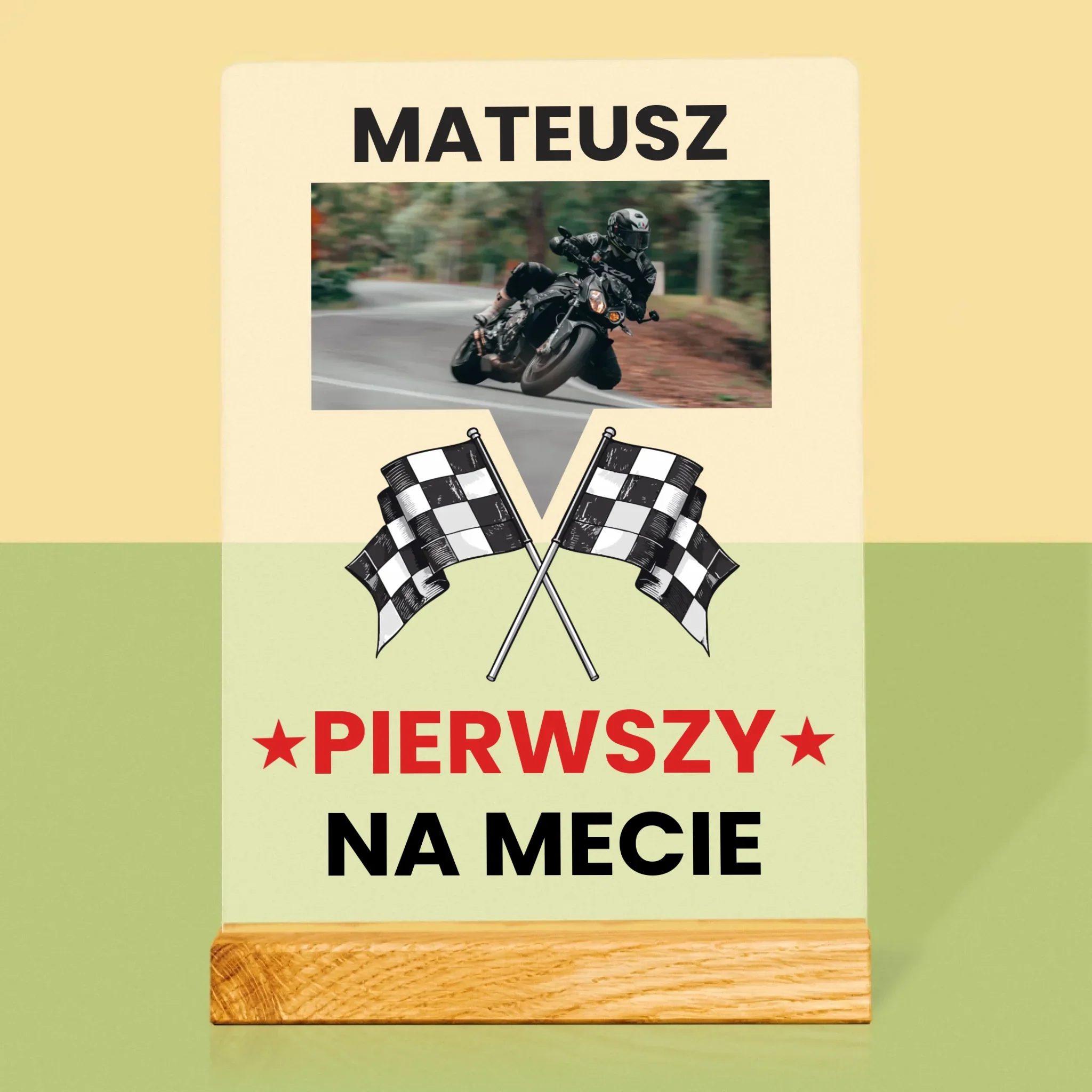 Zdjęcie I Podpis: Pierwszy Na Mecie - Wydruk Na Szkle Akrylowym - Image 3