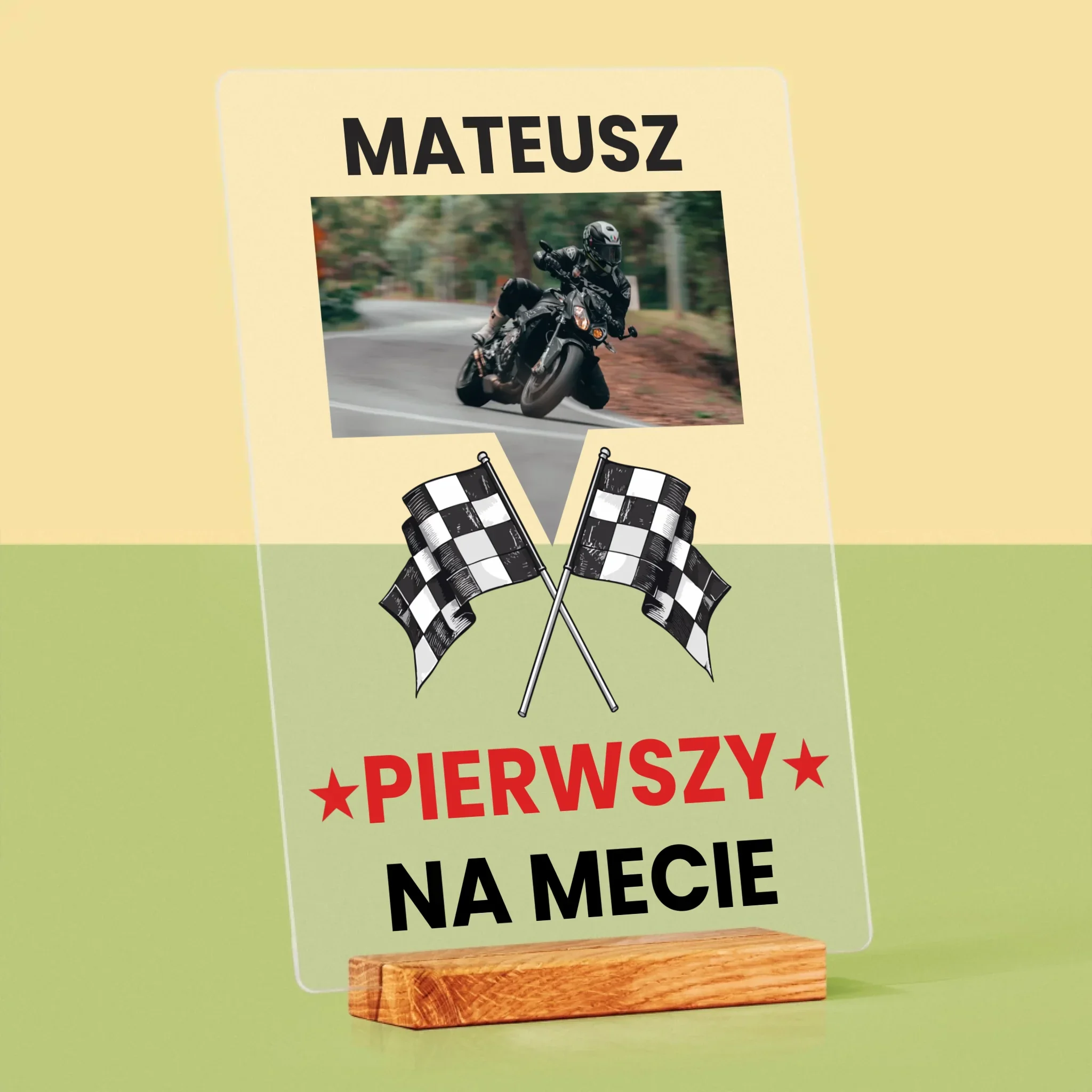 Zdjęcie I Podpis: Pierwszy Na Mecie - Wydruk Na Szkle Akrylowym - Image 4