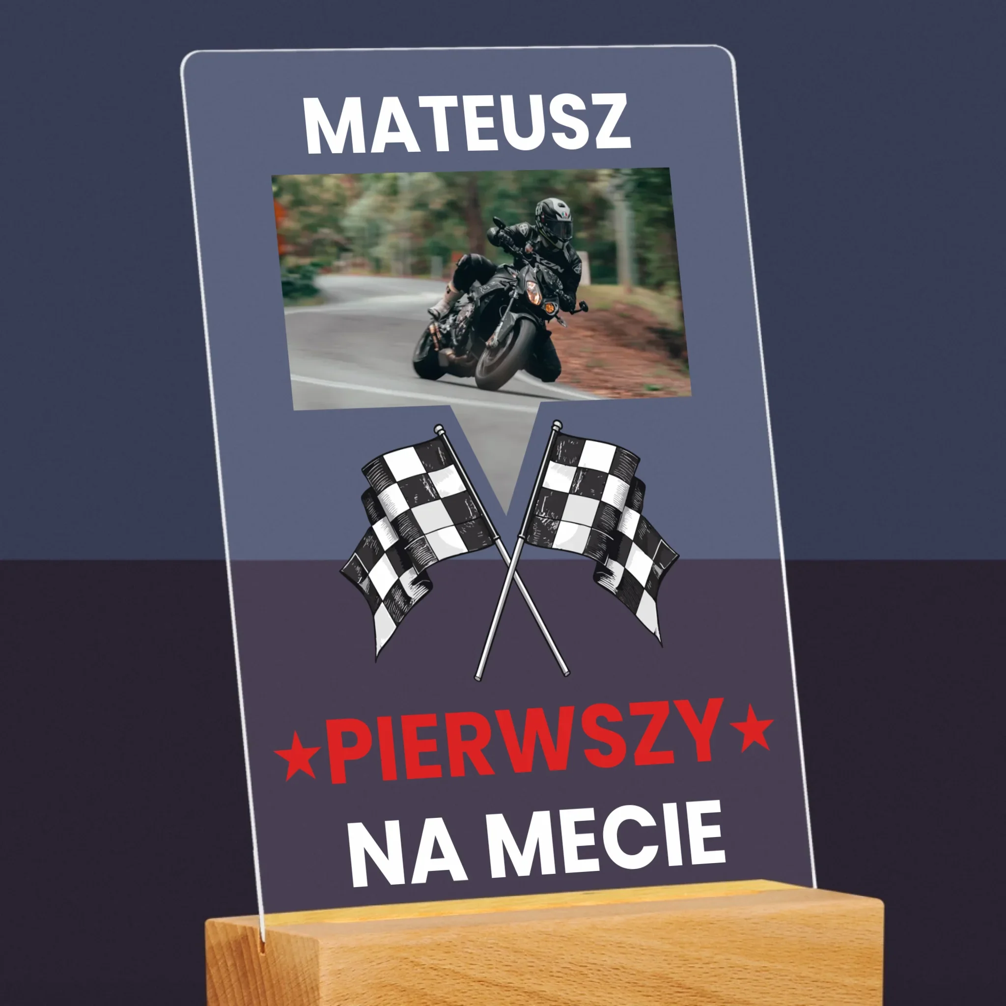 Zdjęcie I Podpis: Pierwszy Na Mecie - Wydruk Na Szkle Akrylowym - Image 6