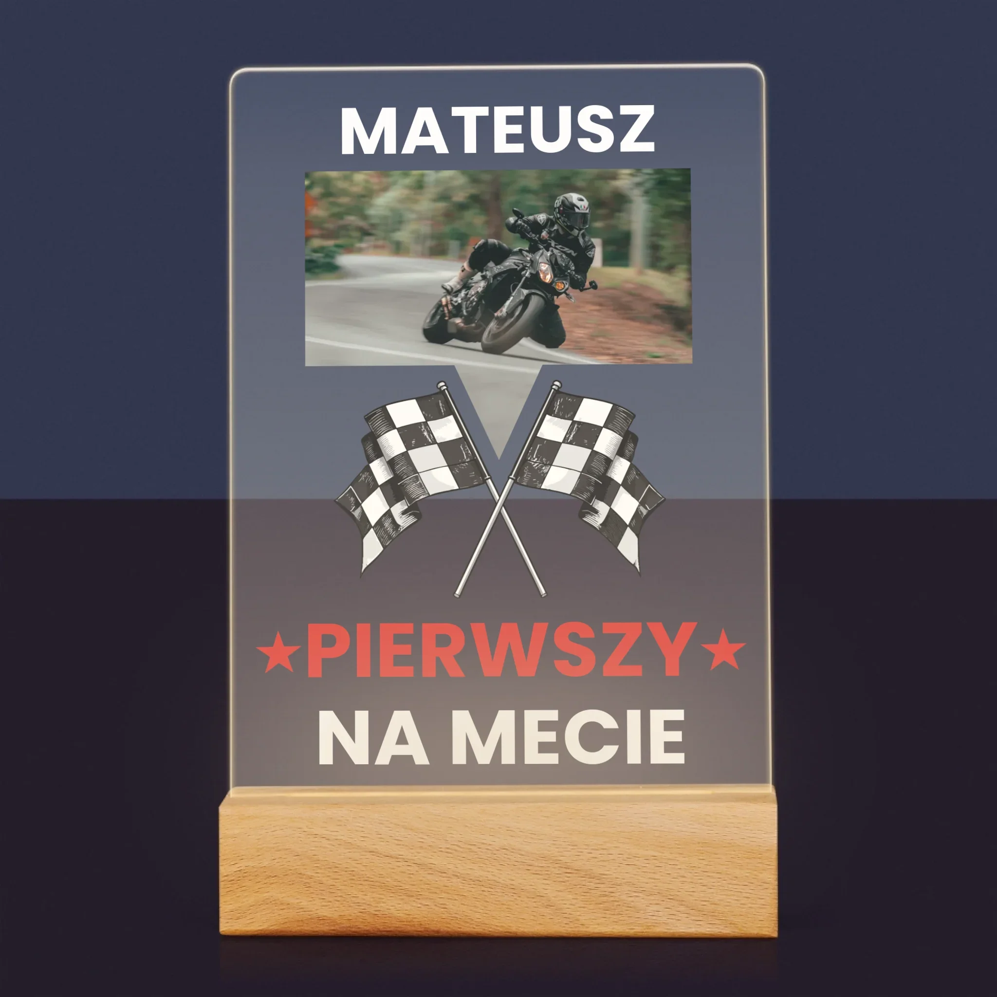 Zdjęcie I Podpis: Pierwszy Na Mecie - Wydruk Na Szkle Akrylowym - Image 7