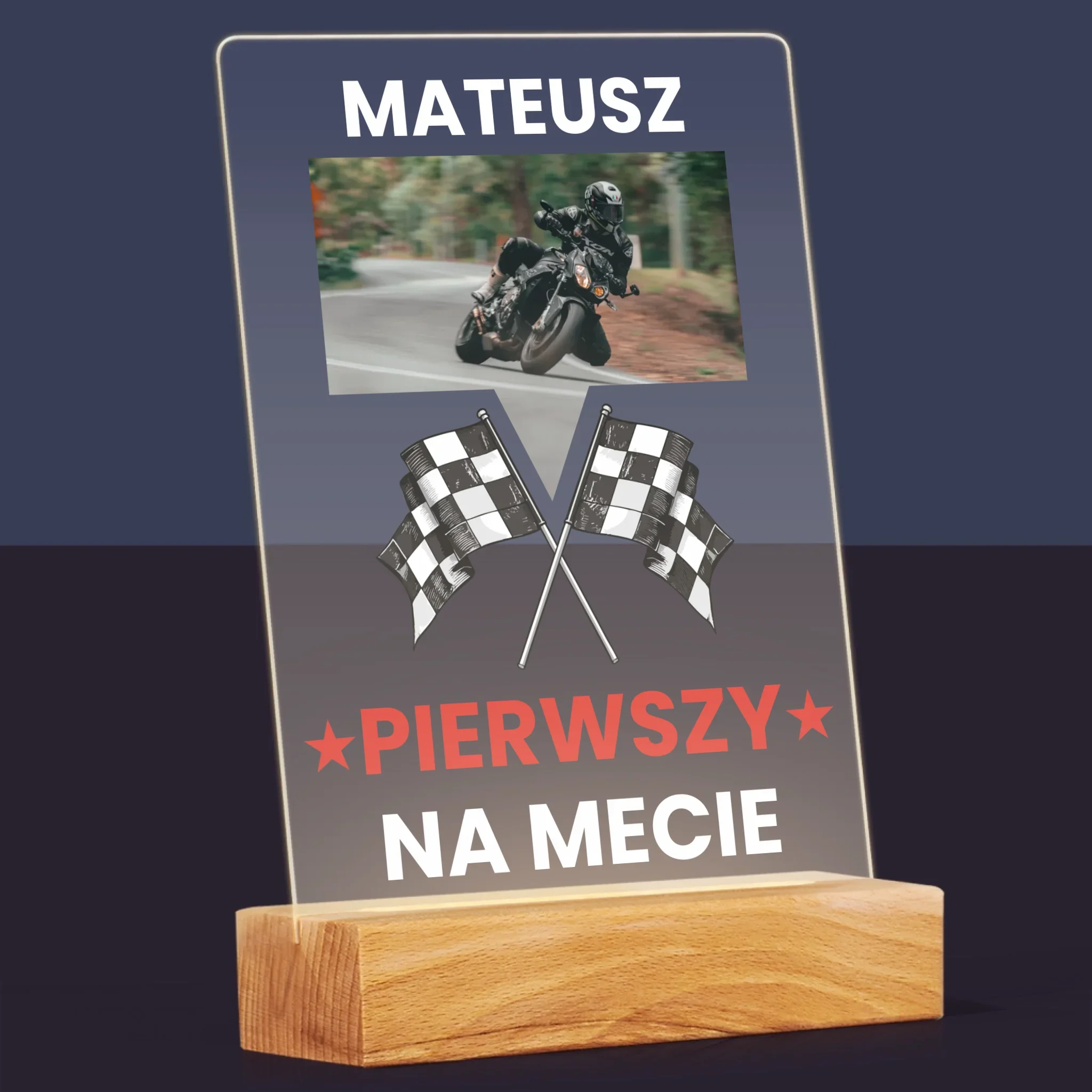 Zdjęcie I Podpis: Pierwszy Na Mecie - Wydruk Na Szkle Akrylowym - Image 8