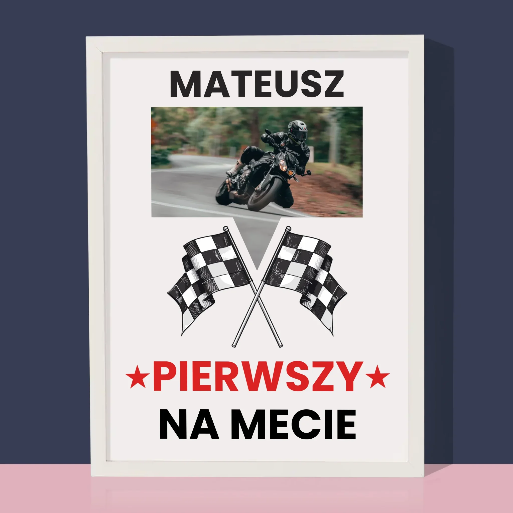 Zdjęcie I Podpis: Pierwszy Na Mecie - Wydruk Obramowany - Image 4