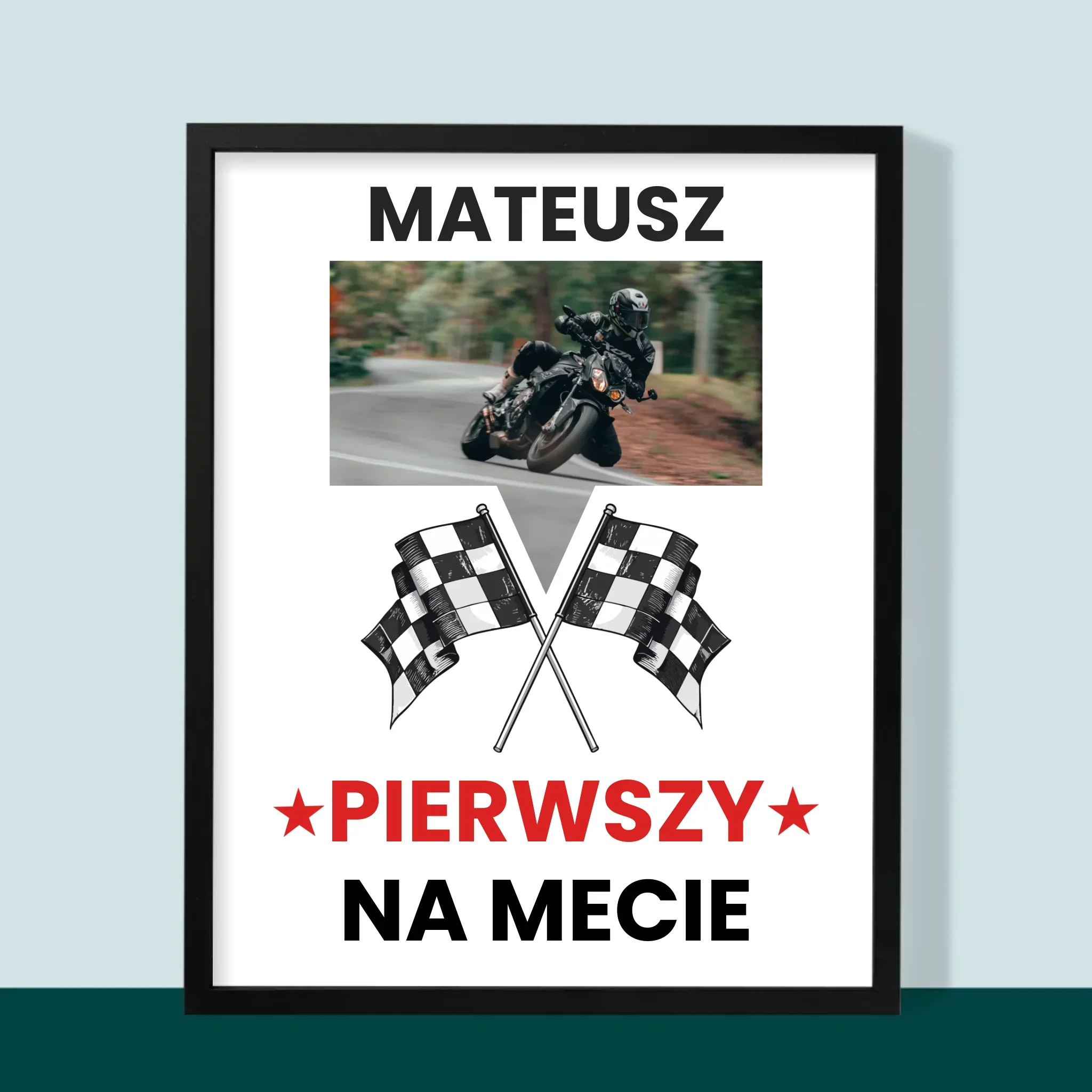 Zdjęcie I Podpis: Pierwszy Na Mecie - Wydruk Obramowany - Image 5