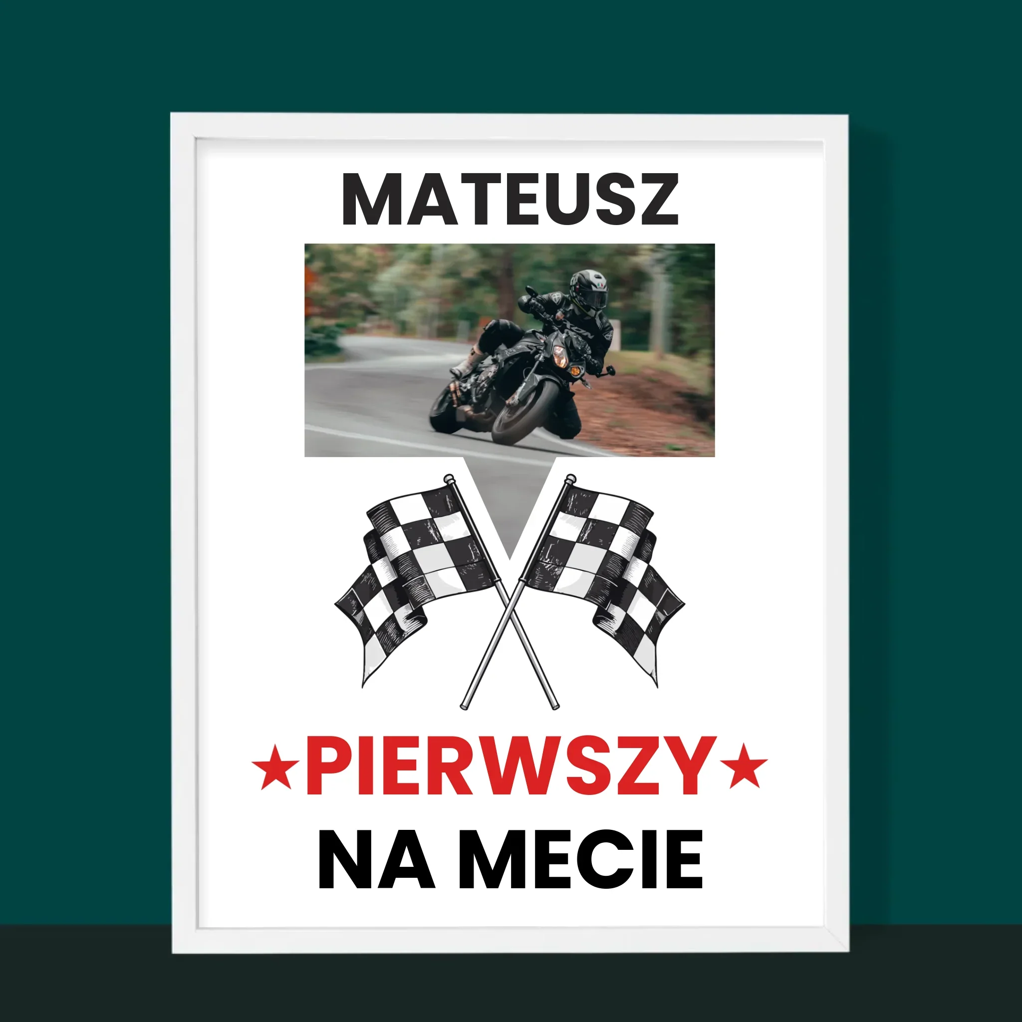 Zdjęcie I Podpis: Pierwszy Na Mecie - Wydruk Obramowany - Image 6